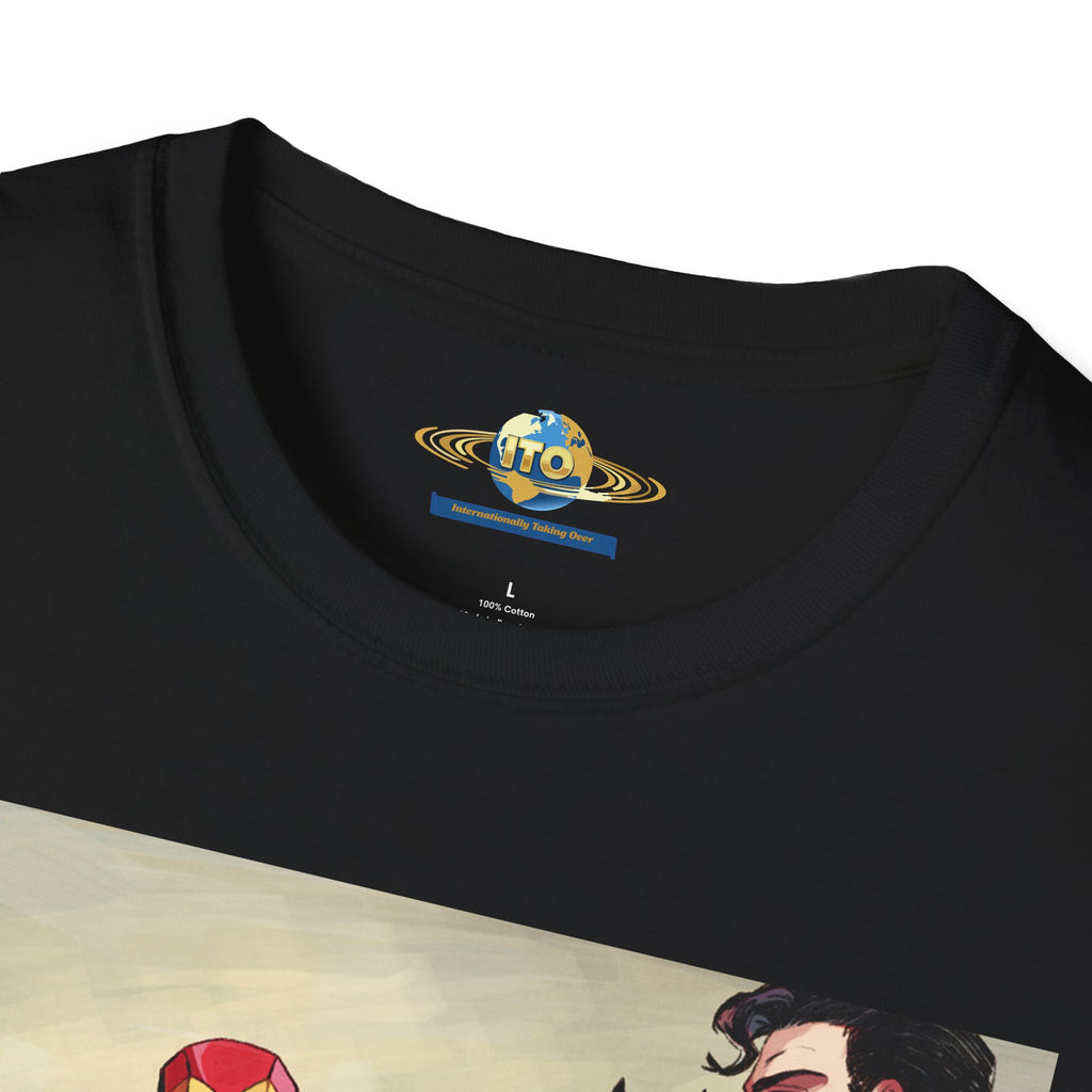 God vs God Arm wrestle  Unisex Softstyle T-Shirt