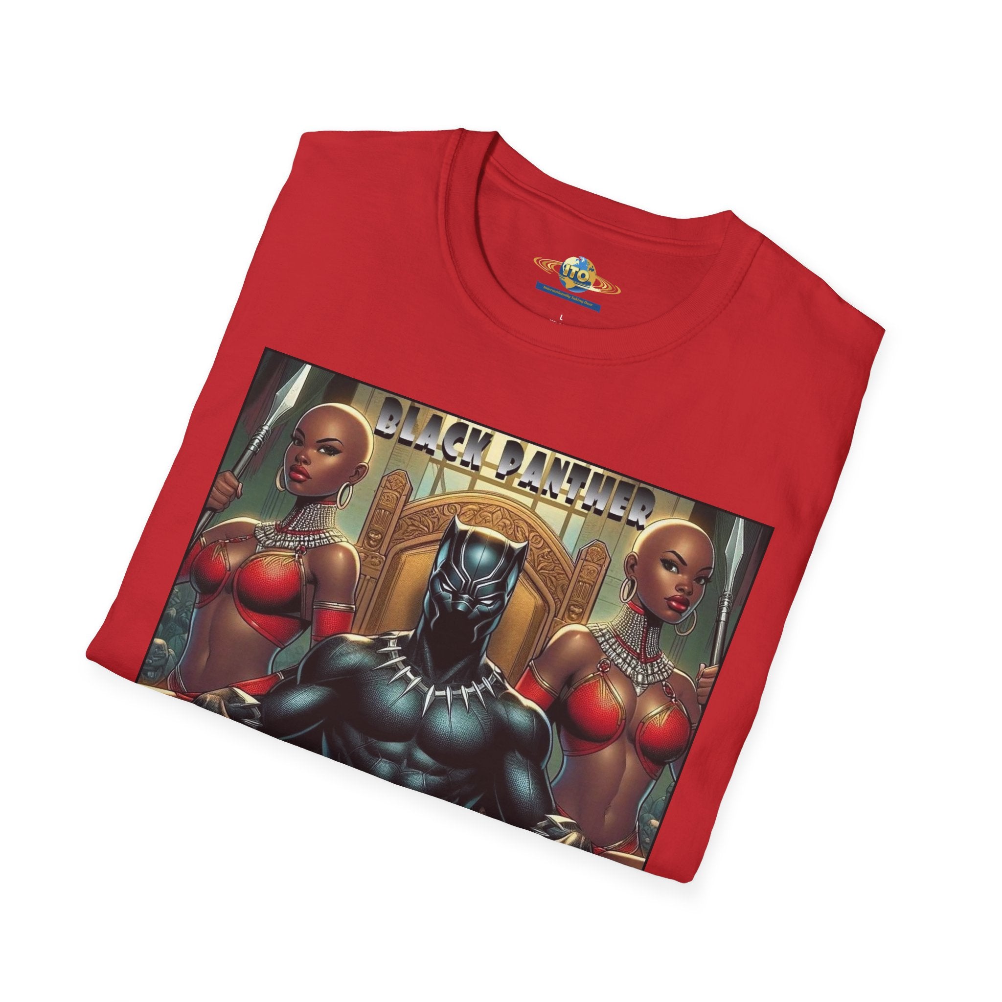 Black Panther Throne Graphic T-Shirt — Afro-Futurist King Art Tee