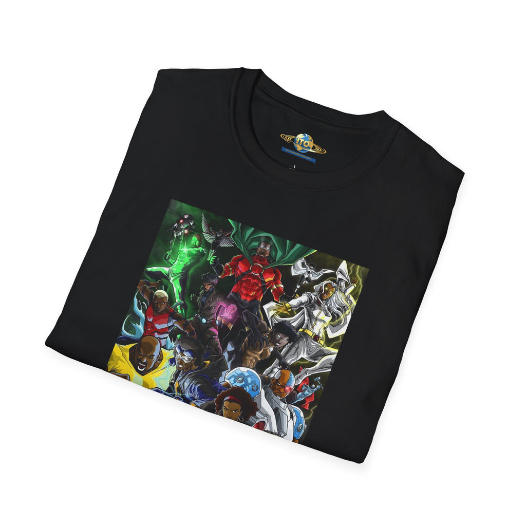Anime Mecha Heroes T‑Shirt — Retro Sci‑Fi Robot Battle Graphic Tee