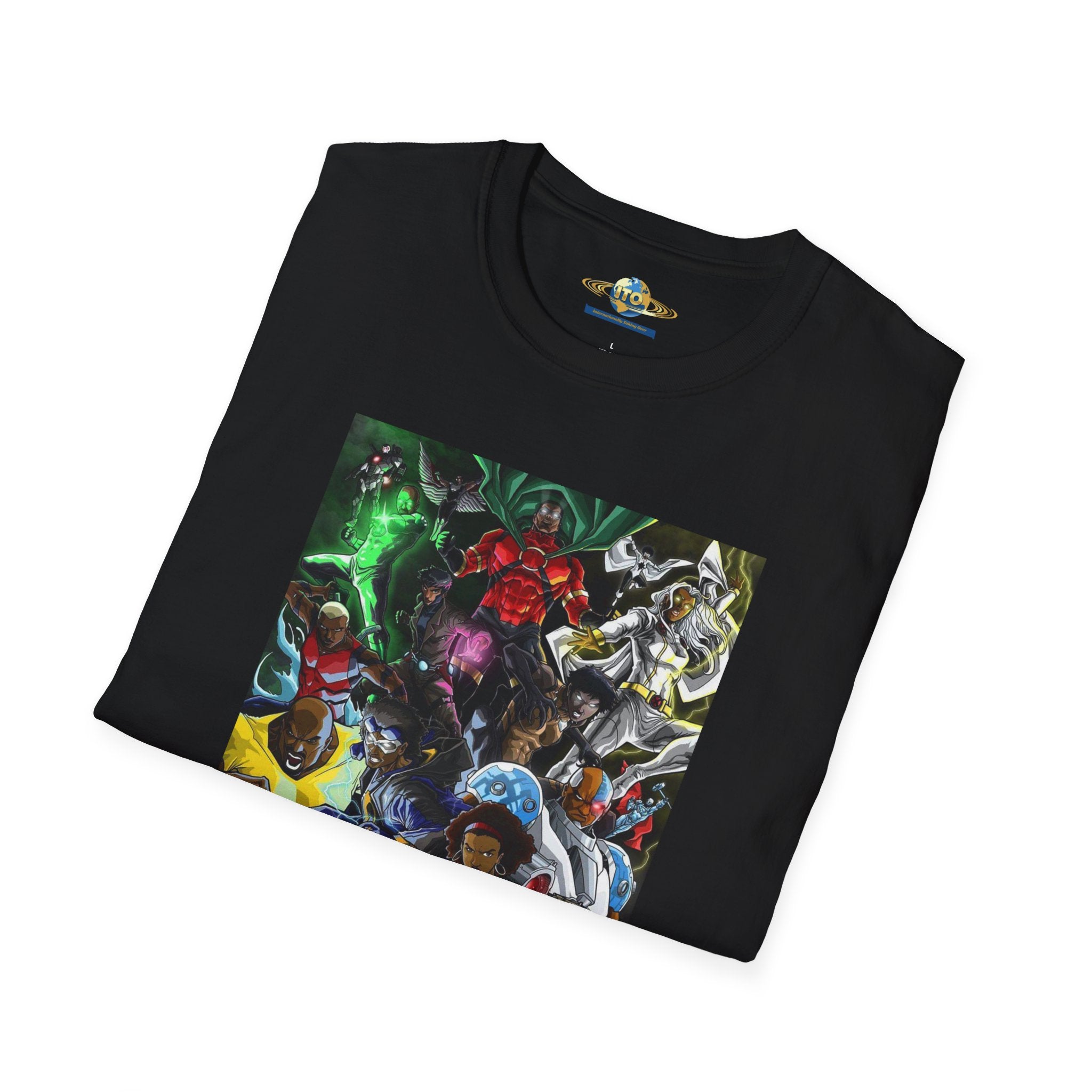 Anime Mecha Heroes T‑Shirt — Retro Sci‑Fi Robot Battle Graphic Tee