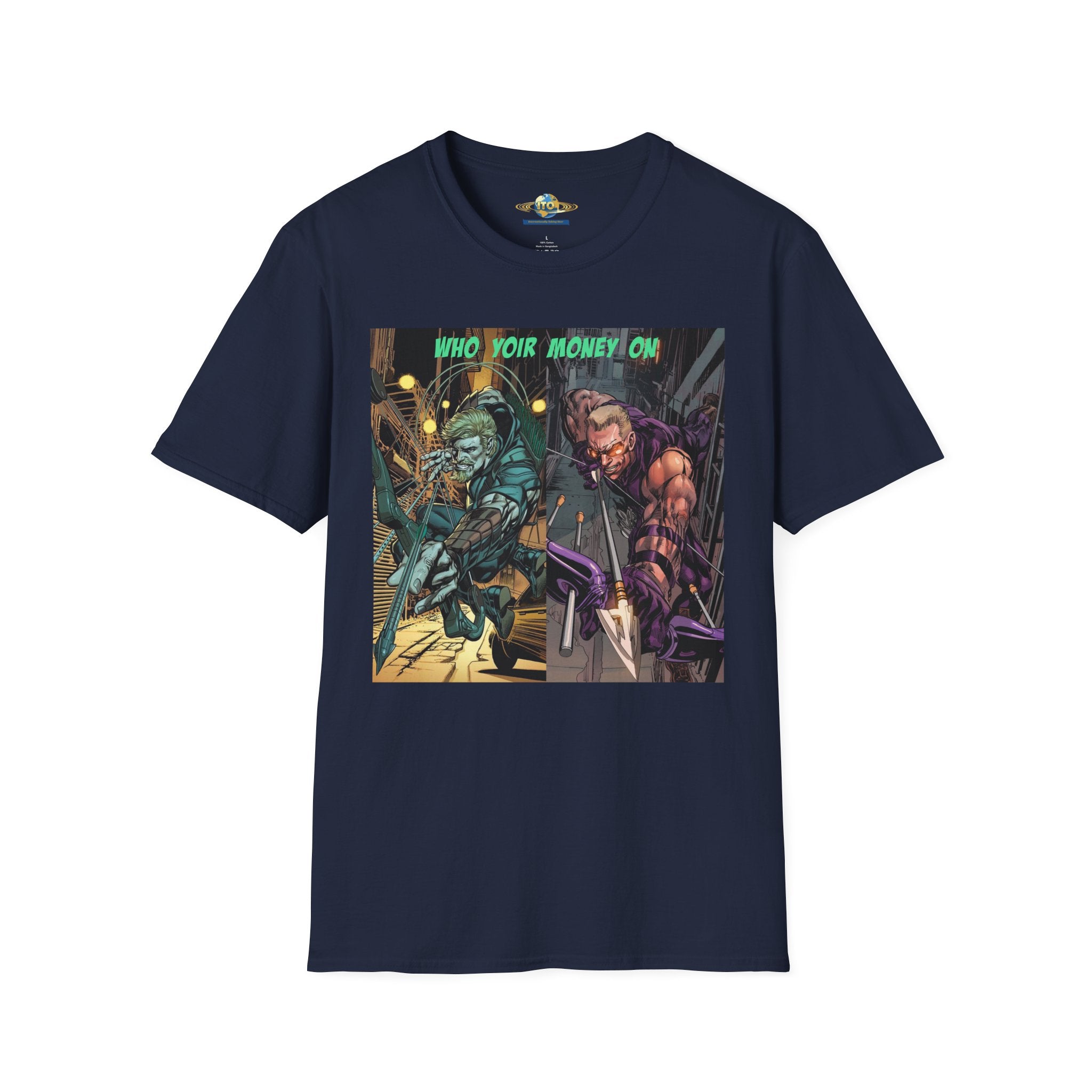 Graphic T‑Shirt — 'Who You Moving On' Cyberpunk Comic Art Tee