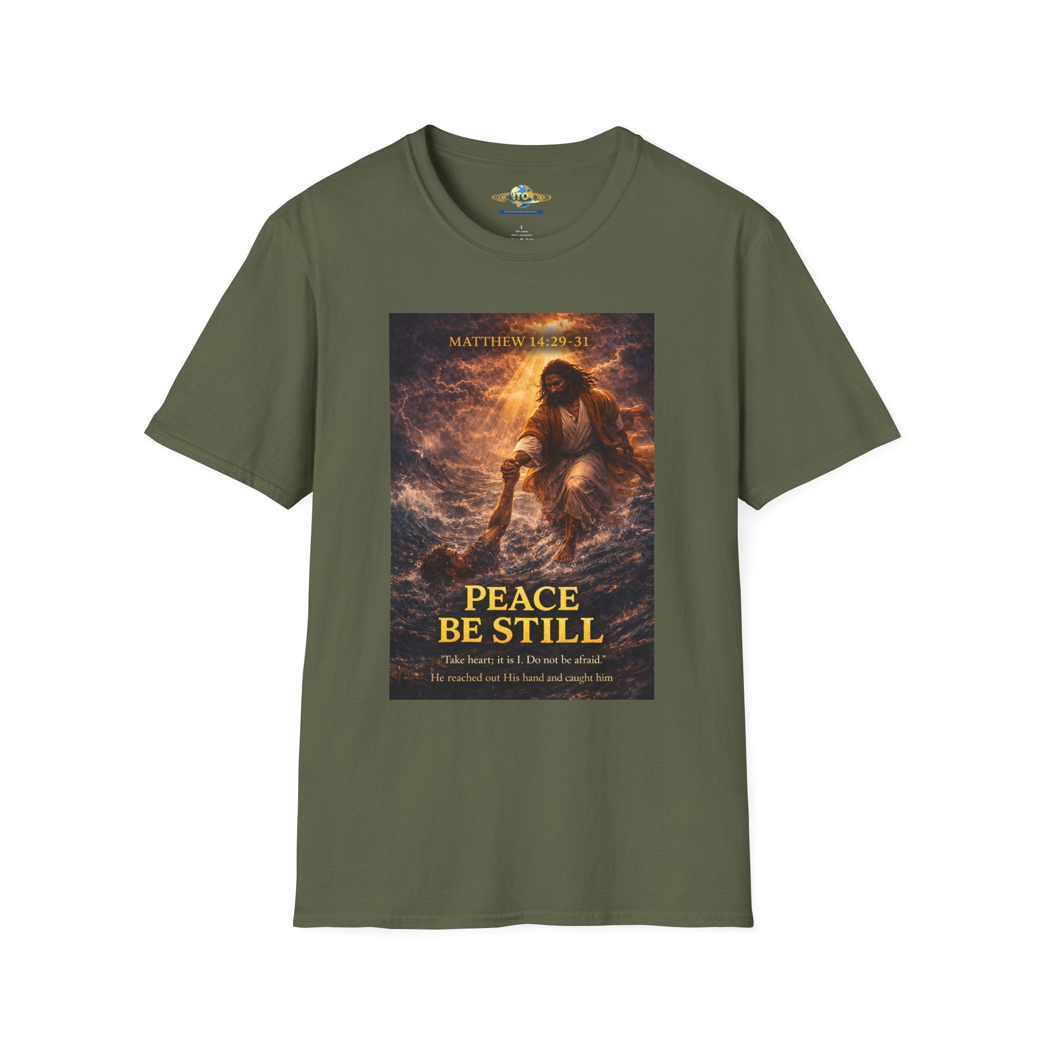 Peace Be Still T-Shirt — Inspirational Christian Jesus Graphic Tee