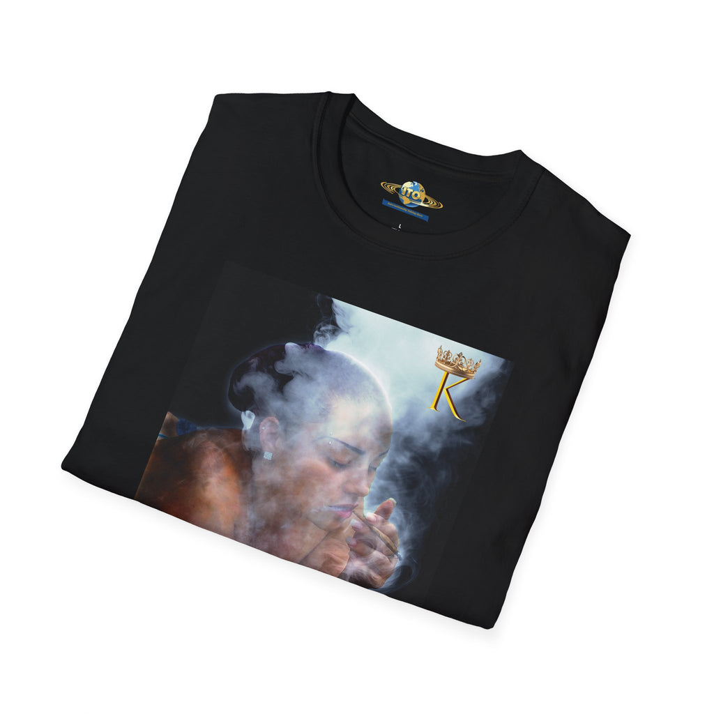 Smoking Portrait Graphic T-Shirt — 'King' Crown Streetwear Tee