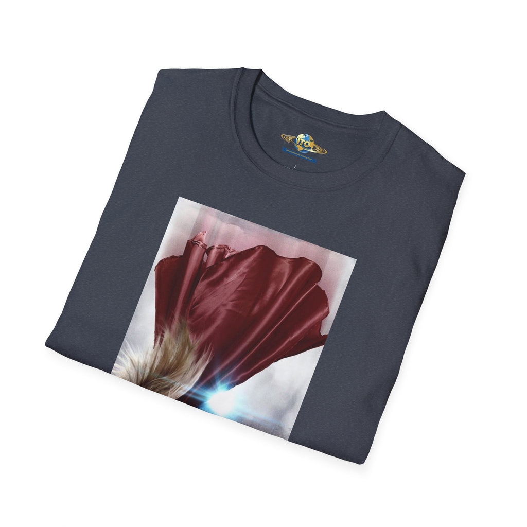 Superhero Pose T-Shirt — Dramatic Cape Hero Graphic
