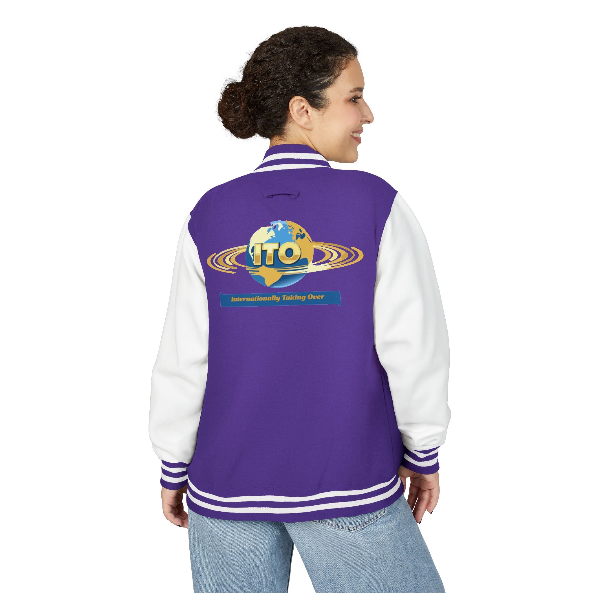 Letterman Jacket — UTO Interplanetary Travel Club Logo Varsity Jacket