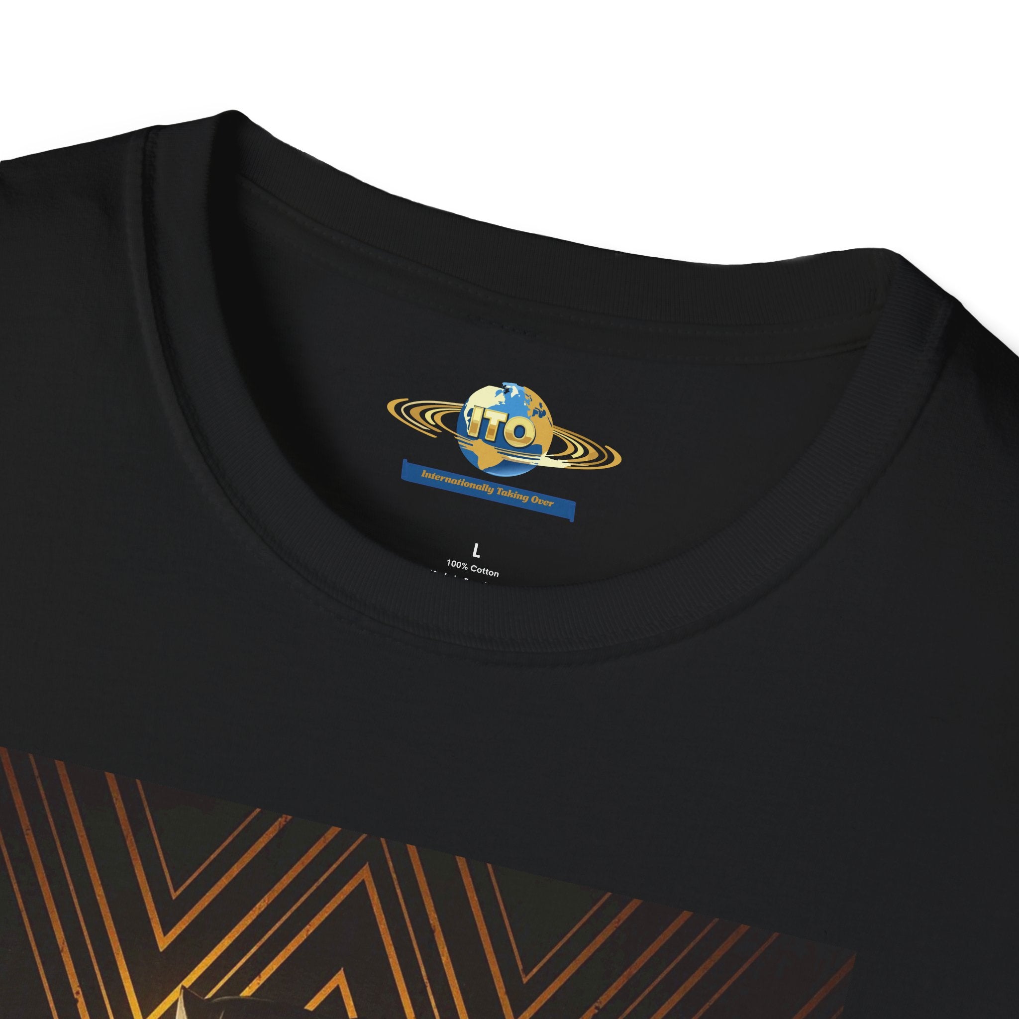 Black love Art T-Shirt — Gold Art Deco Oracle Illustration