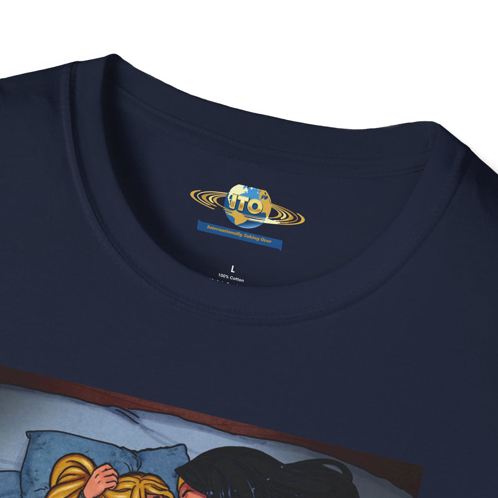 Pinup Superhero Couple T-Shirt — Sexy Comic Art Tee