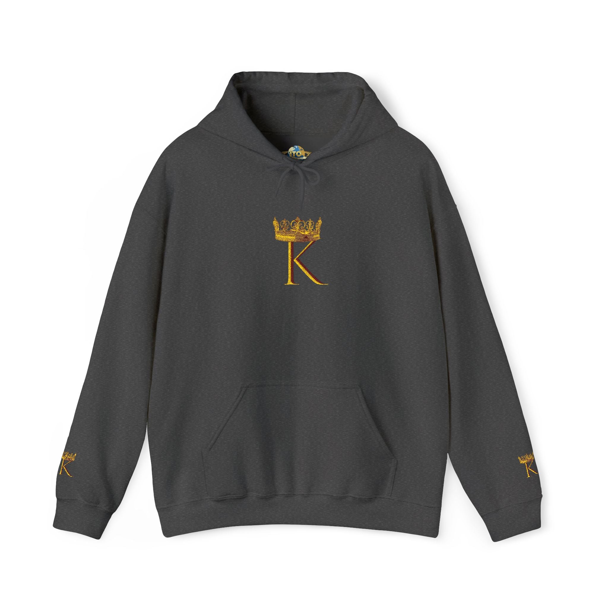 King Crown 'K' Hoodie - Gold Leopard Monogram Pullover