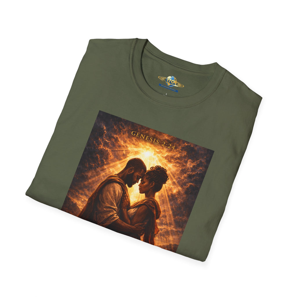 T-Shirt — "One Flesh" Romantic Couple Graphic Tee