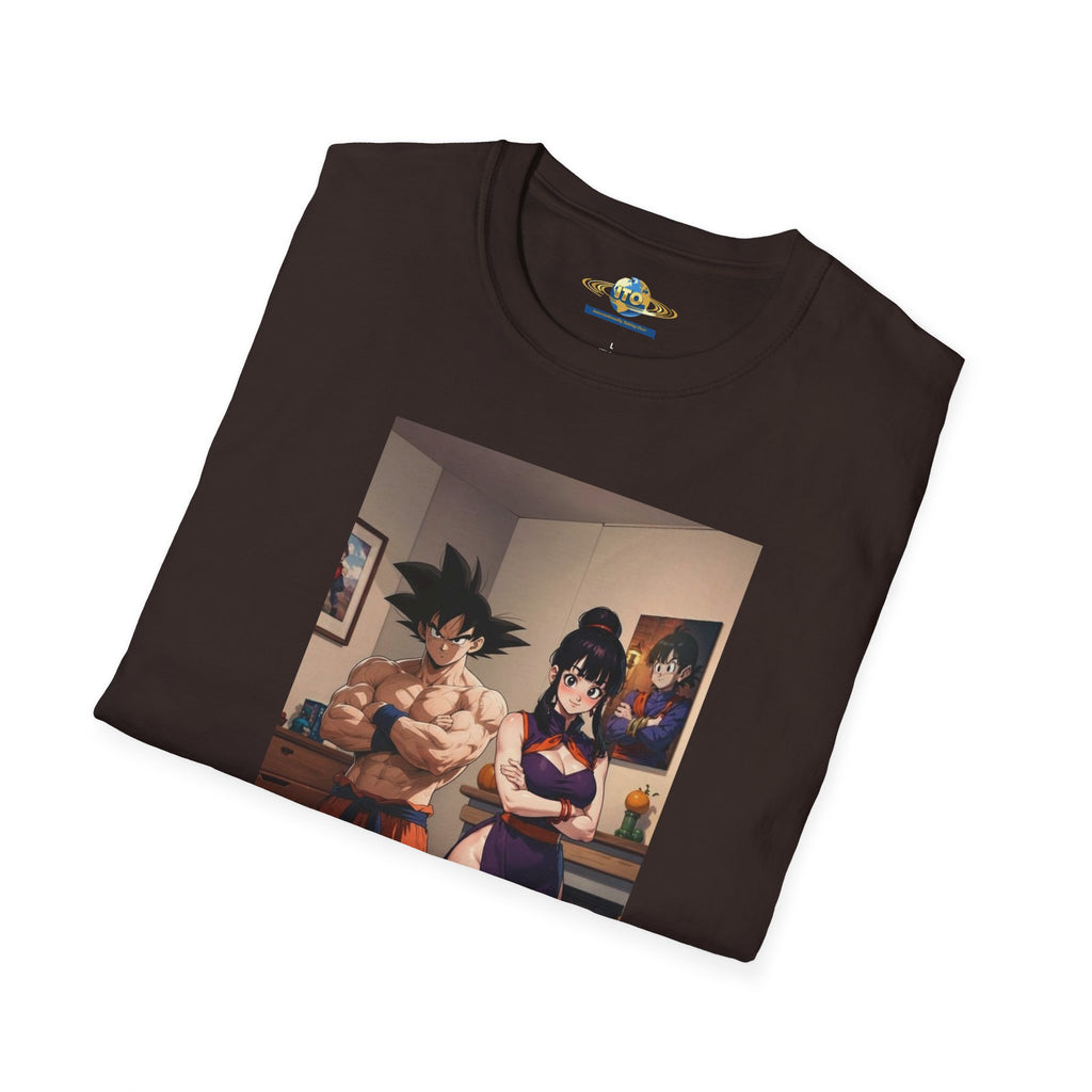 Anime Couple Graphic T-Shirt — Cozy Home Goku & Caulifla Poster Design