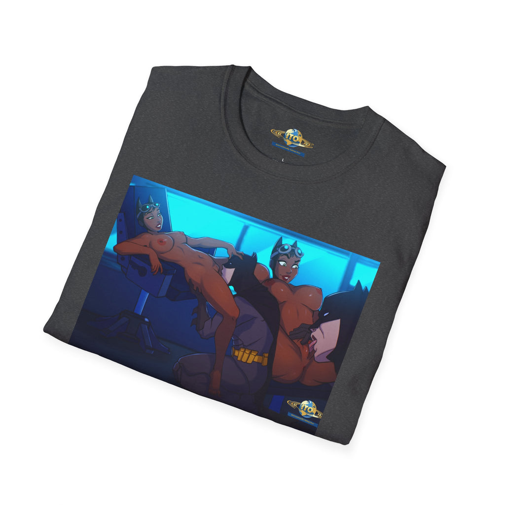 Bat eat Cat Animated Group Scene T-Shirt — Retro Cartoons Fan Tee