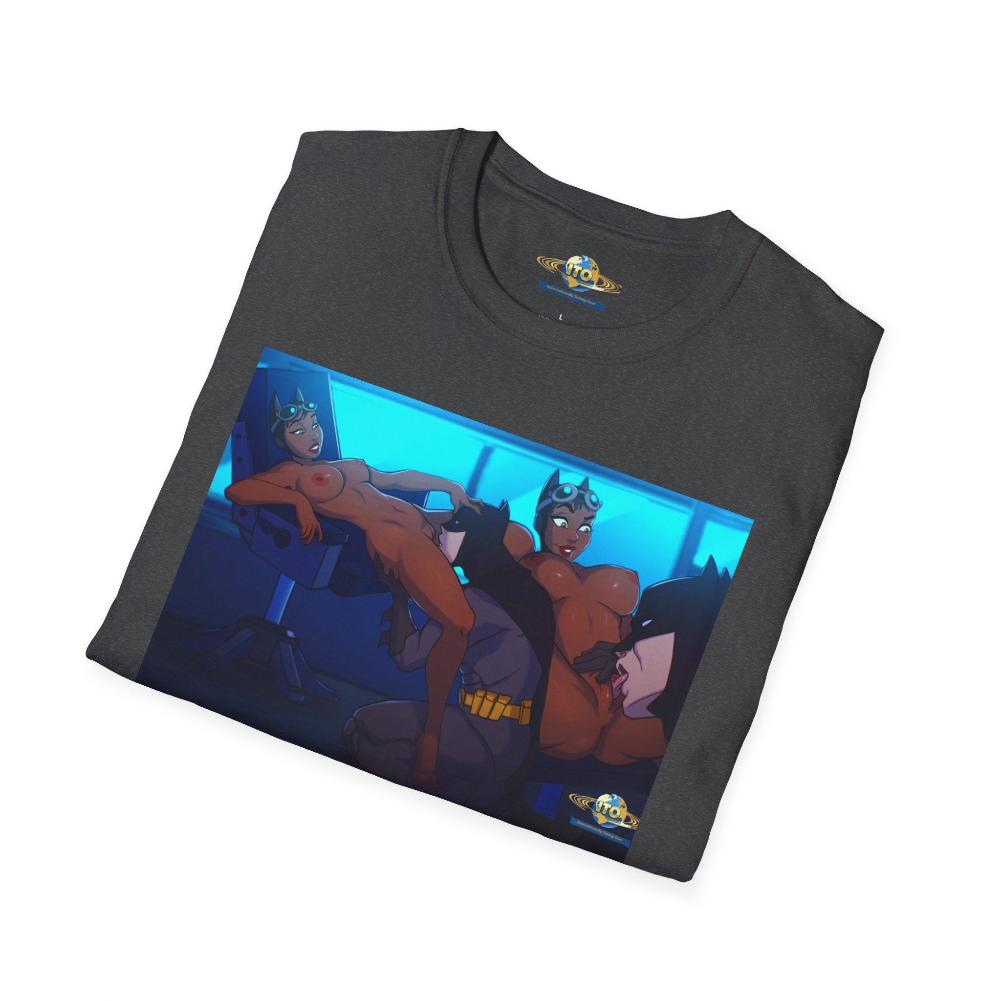 Bat eat Cat Animated Group Scene T-Shirt — Retro Cartoons Fan Tee