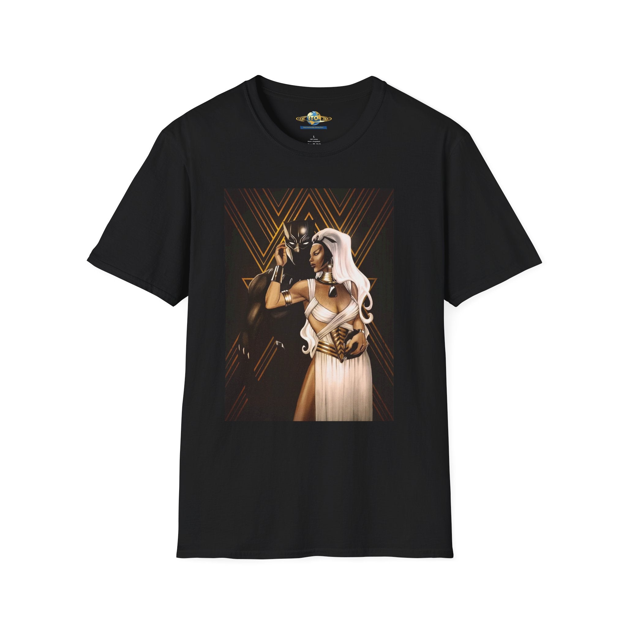 Black love Art T-Shirt — Gold Art Deco Oracle Illustration