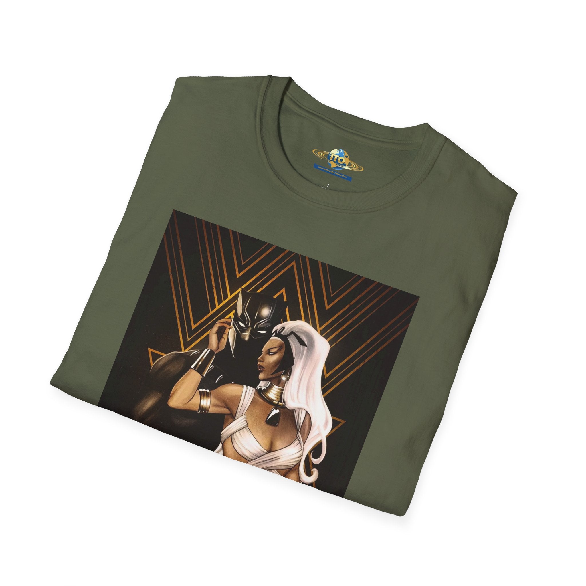 Black love Art T-Shirt — Gold Art Deco Oracle Illustration