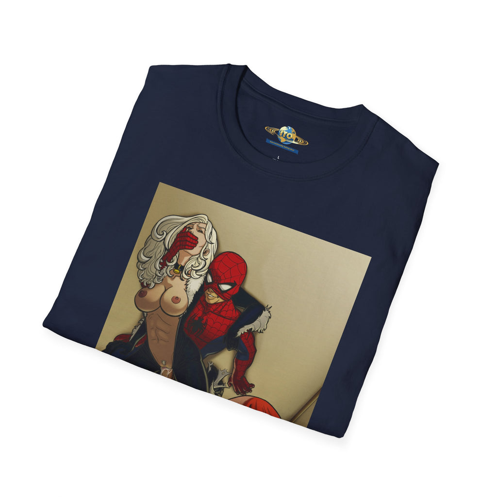Spider Hero Comic Art T-Shirt — Web-Slinging Scene Graphic Tee