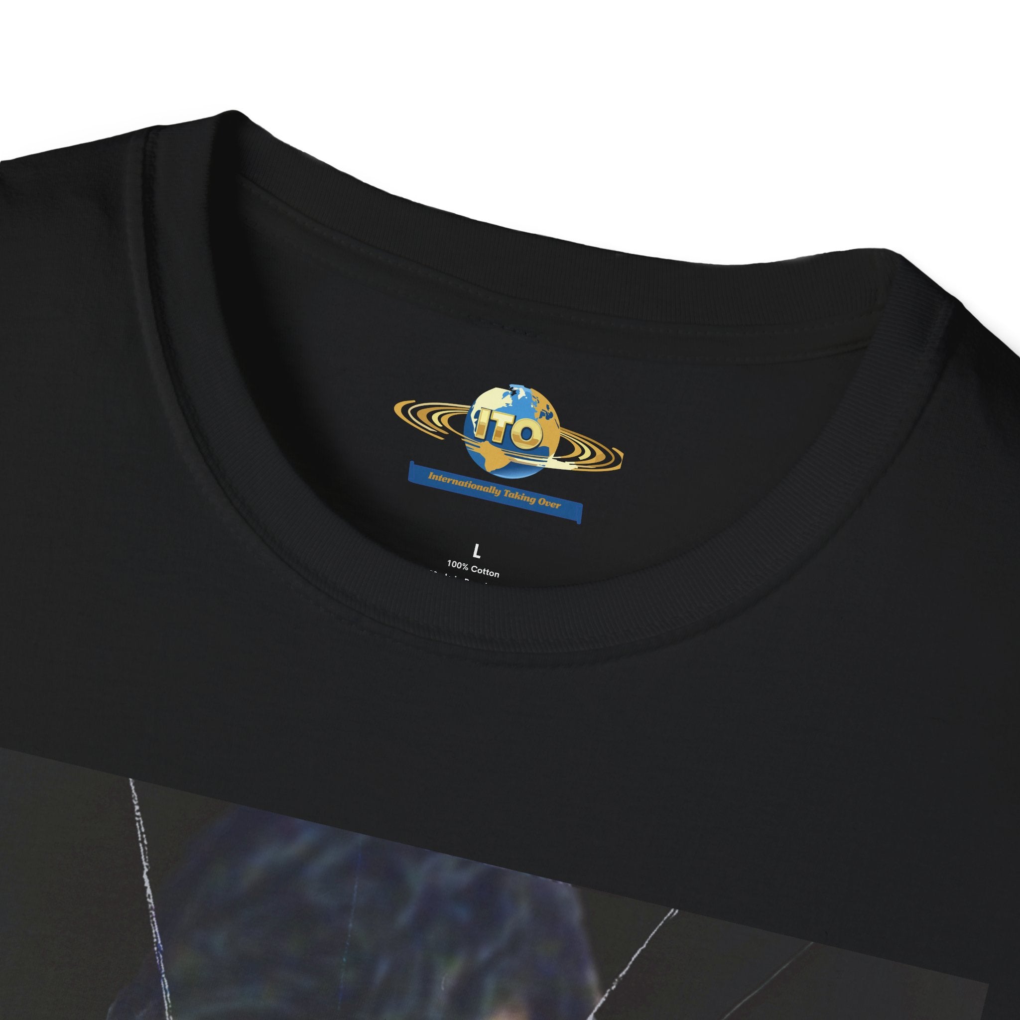 Broken Mirror Photo Tee — Reflective Shattered Glass Graphic T-Shirt