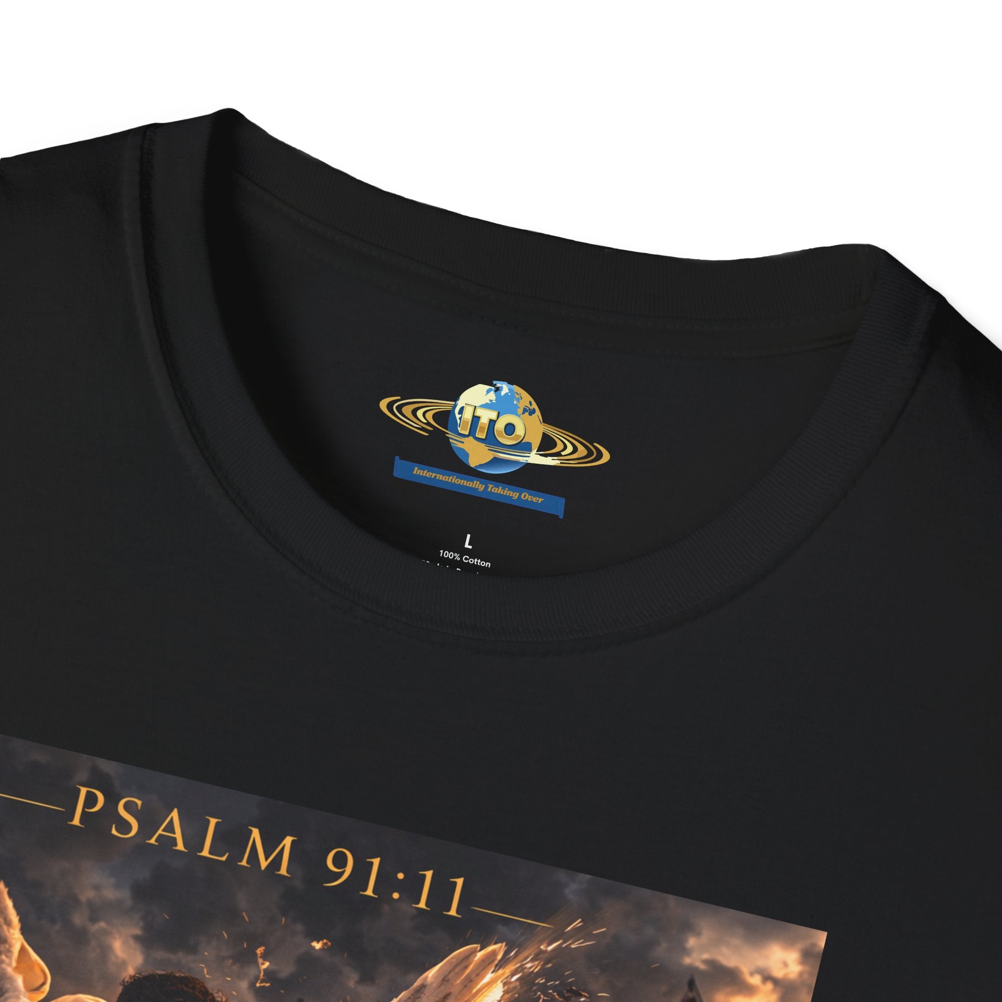 Psalm 91 Angel Protection T-Shirt — Faith-Based Christian Tee with Guardian Angel Artwork