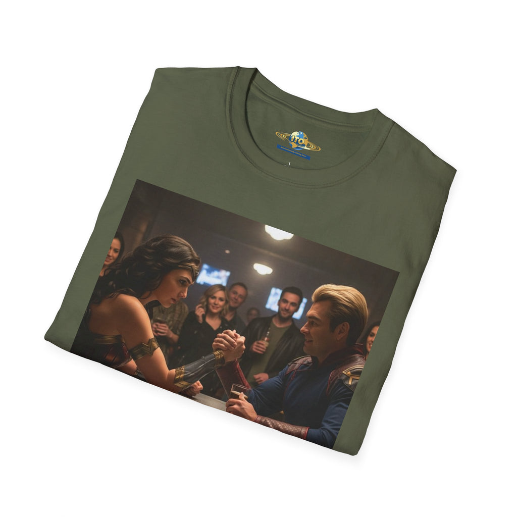 Arm Wrestling Photo T-Shirt – Vintage Barroom Match Graphic Tee