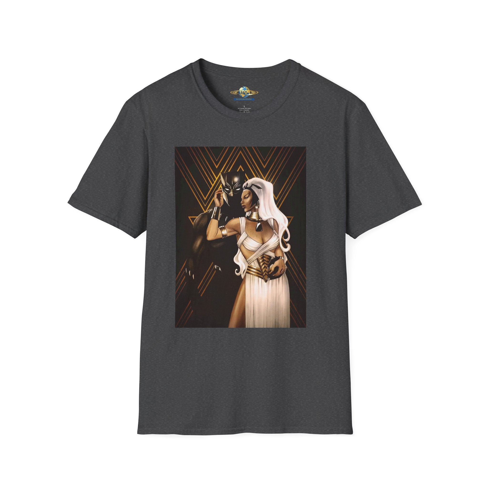 Black love Art T-Shirt — Gold Art Deco Oracle Illustration