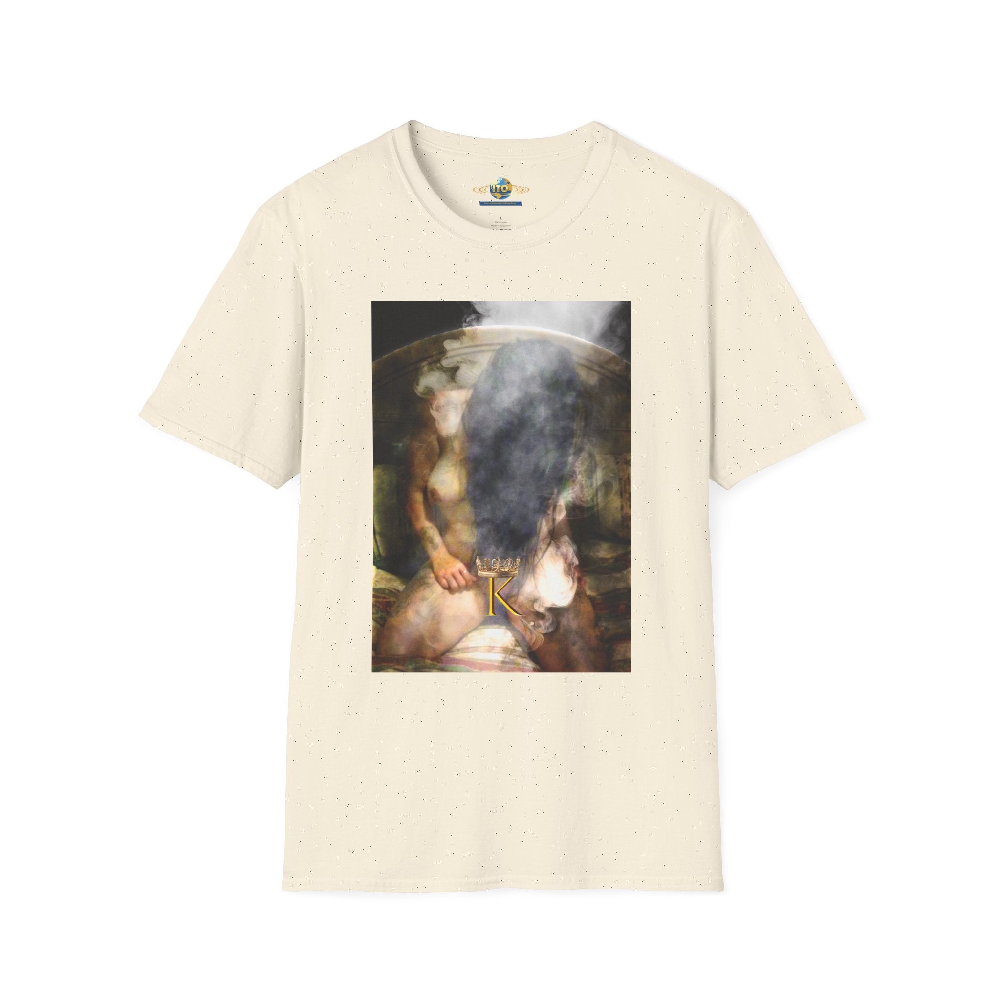 Surreal Vintage Portrait T-Shirt — Smoky Renaissance Art Graphic Tee