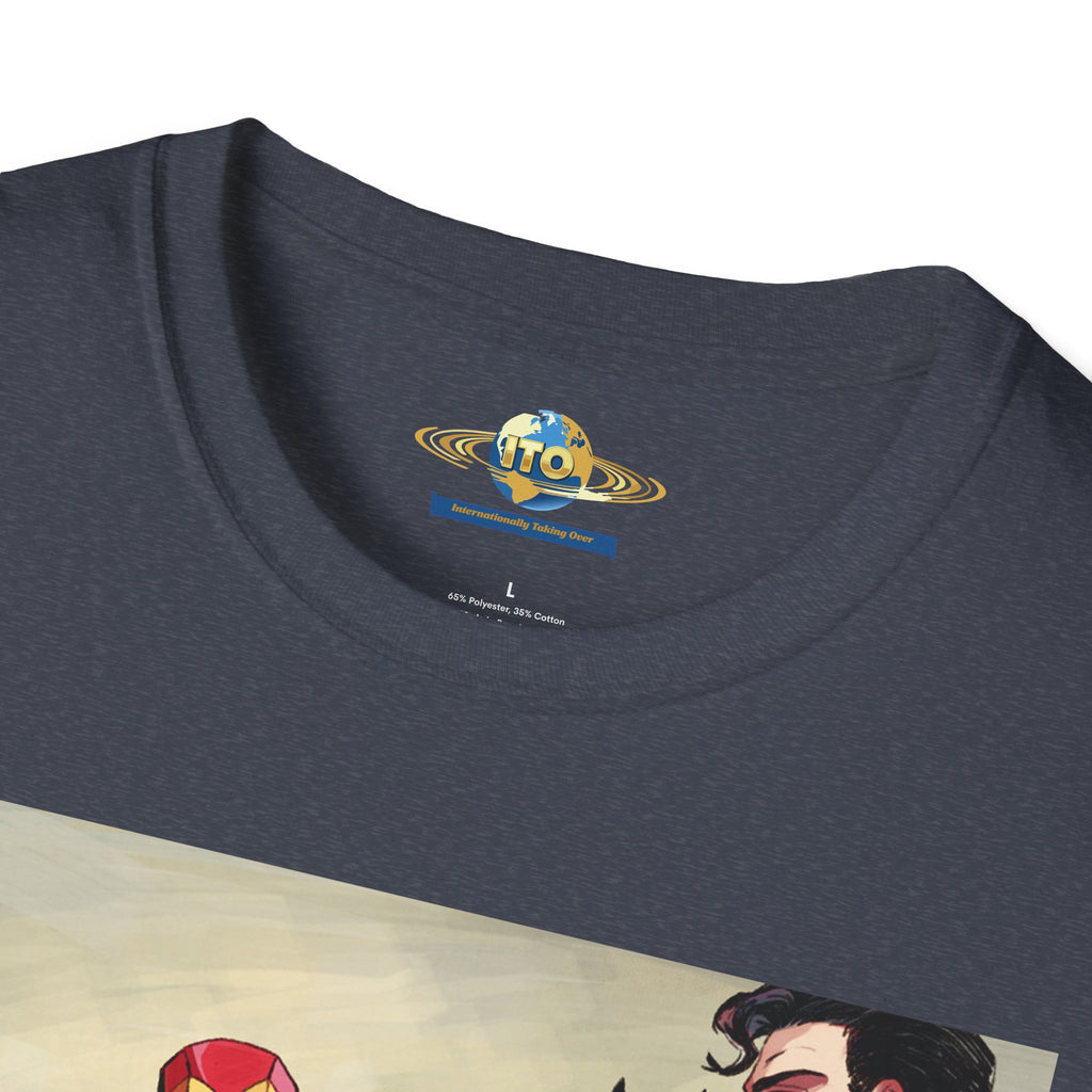 God vs God Arm wrestle  Unisex Softstyle T-Shirt