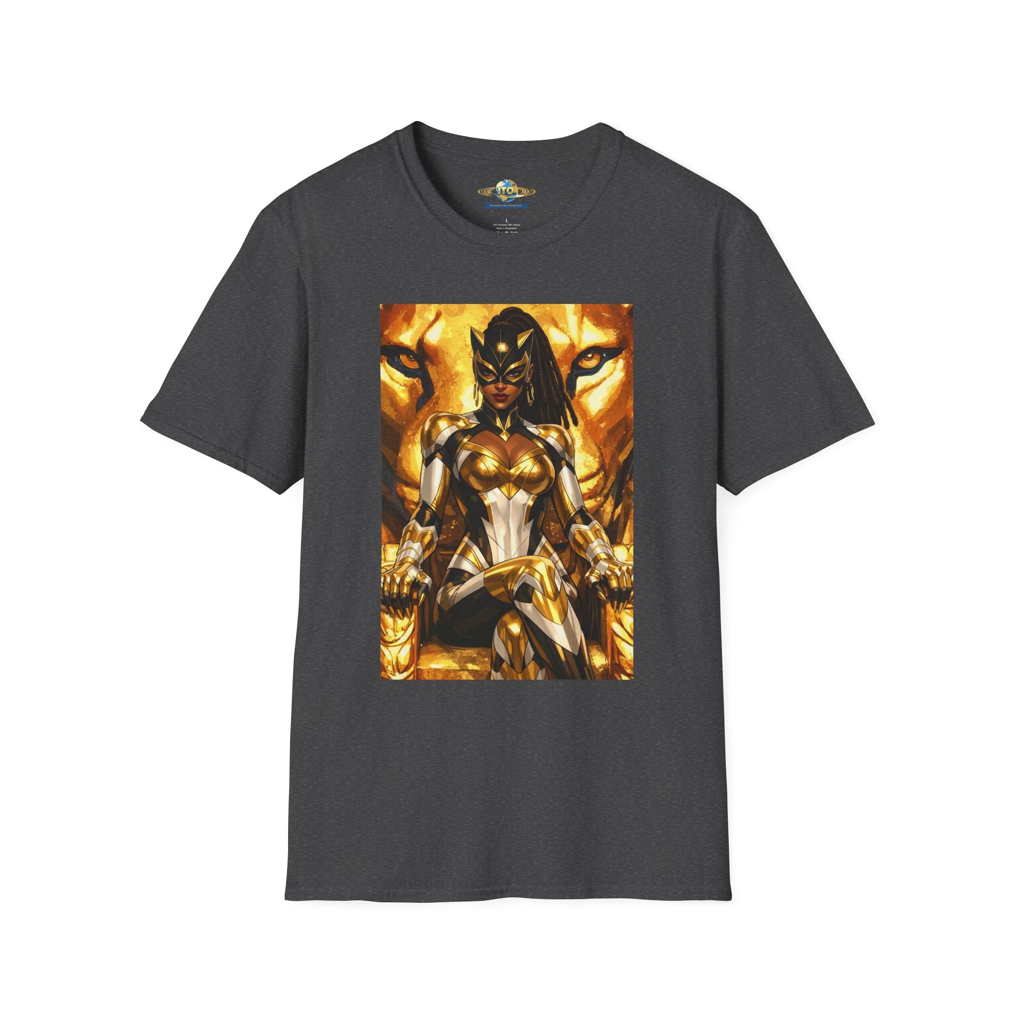 Black Panther-Inspired Graphic T-Shirt — Golden Warrior Marvel Art Tee