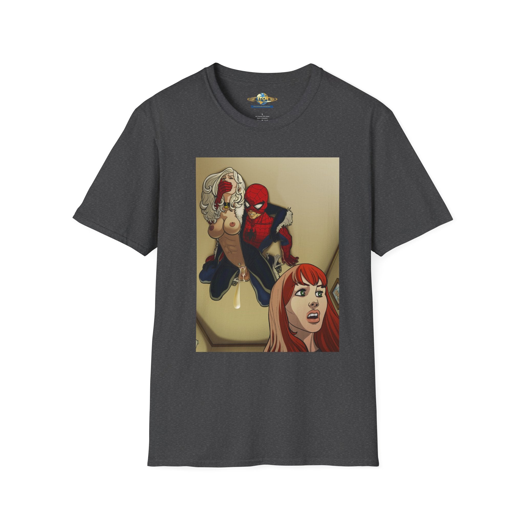 Spider Hero Comic Art T-Shirt — Web-Slinging Scene Graphic Tee
