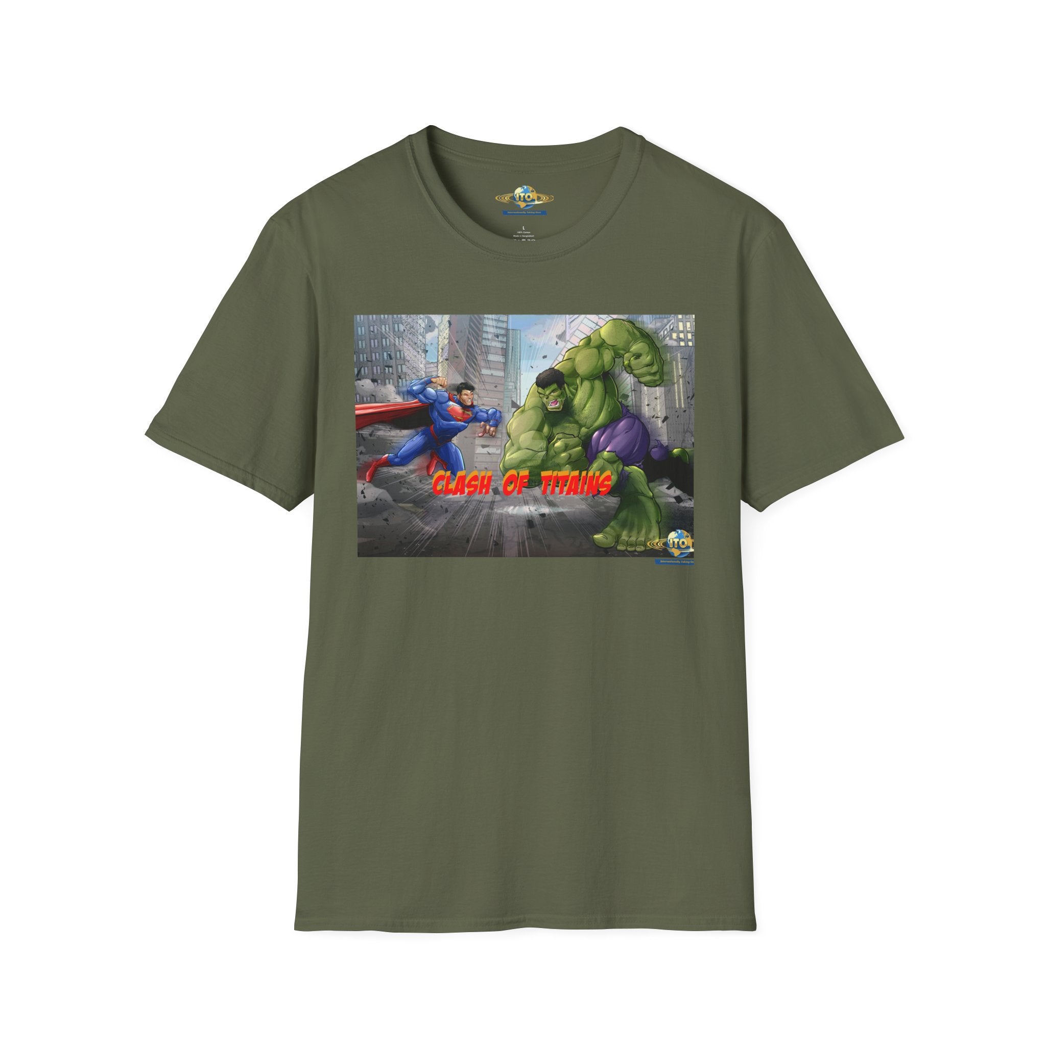 Superhero Clash Graphic Tee – "Clash of Titans"