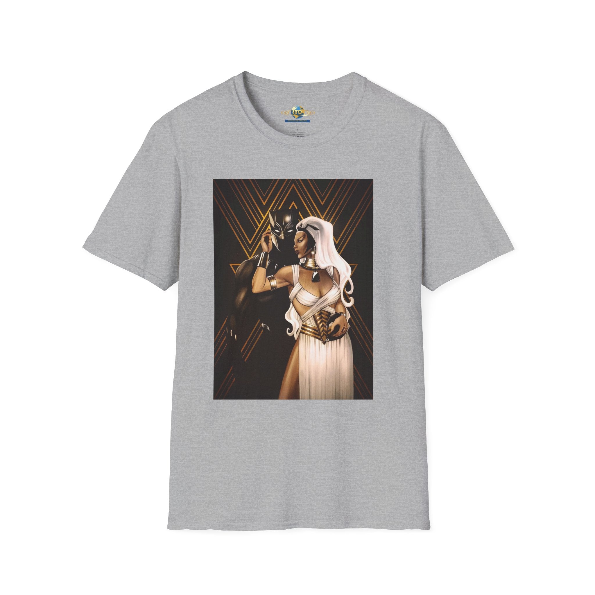 Black love Art T-Shirt — Gold Art Deco Oracle Illustration
