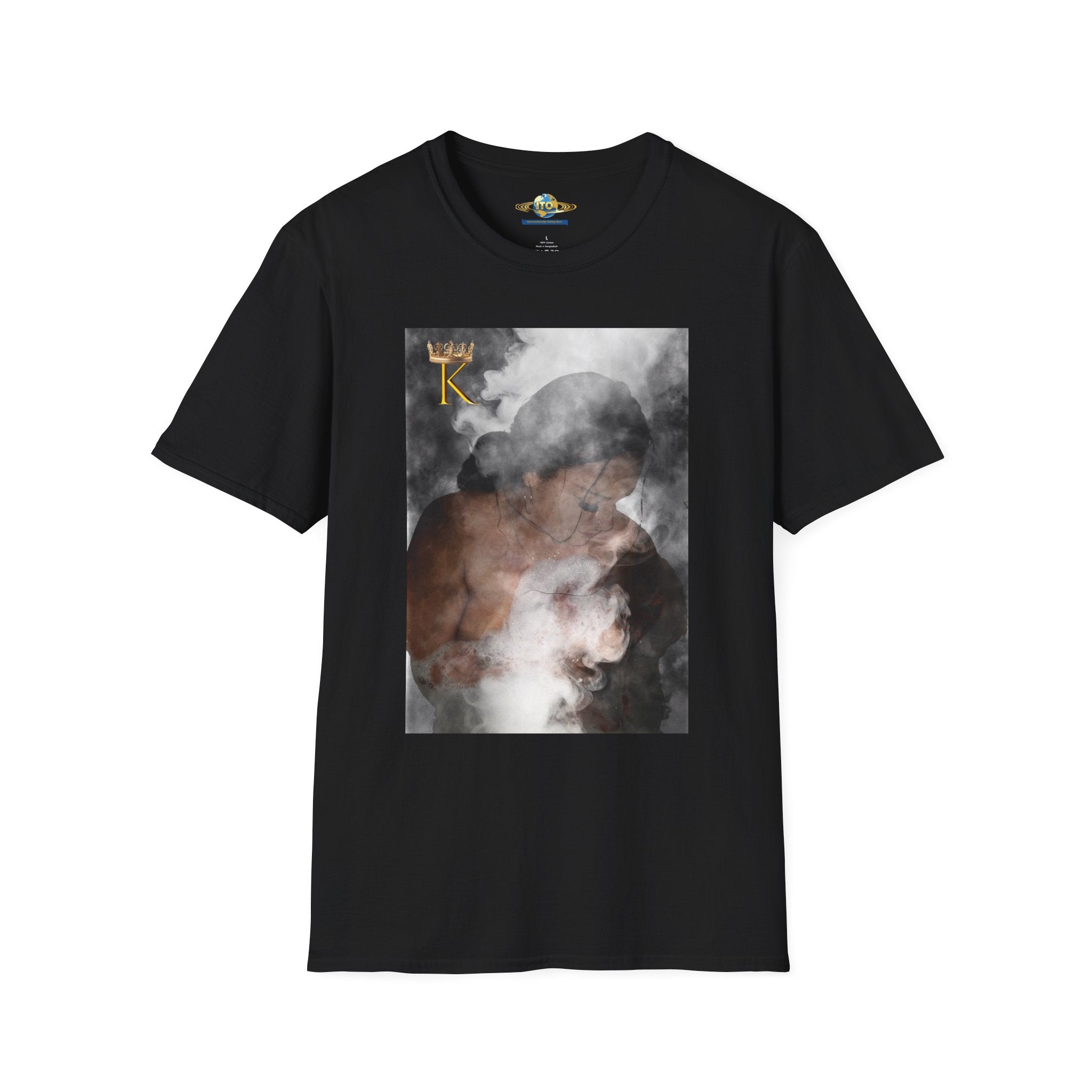 T‑Shirt — 'King' Portrait Smoke Art Graphic Tee