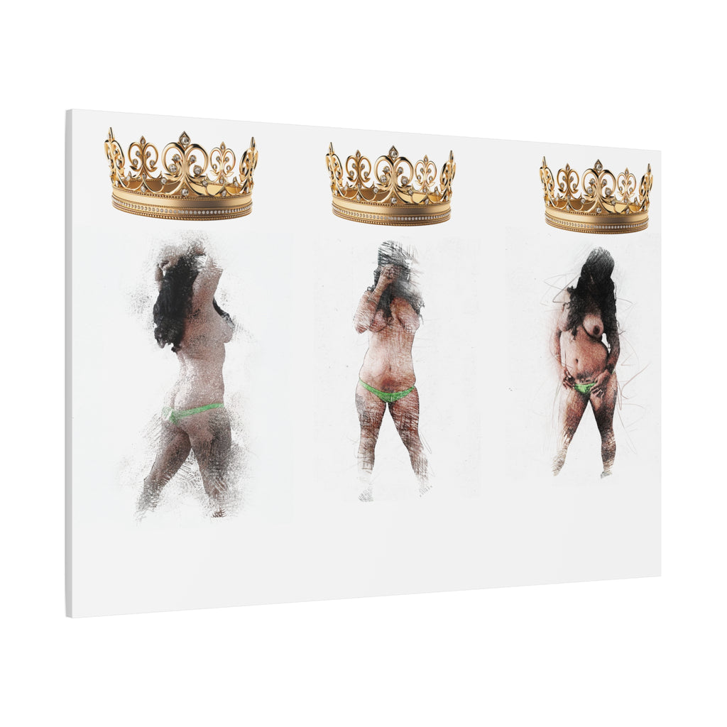 Queen Energy Canvas Print – Empowering Female Figure Art Stretched Matte