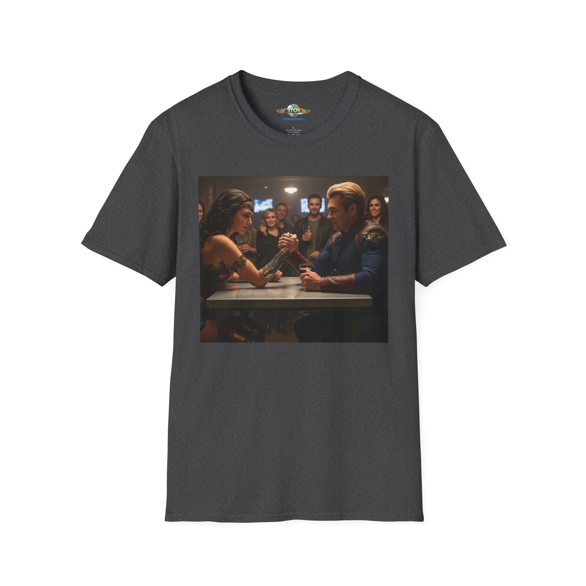 Arm Wrestling Scene Graphic T-Shirt