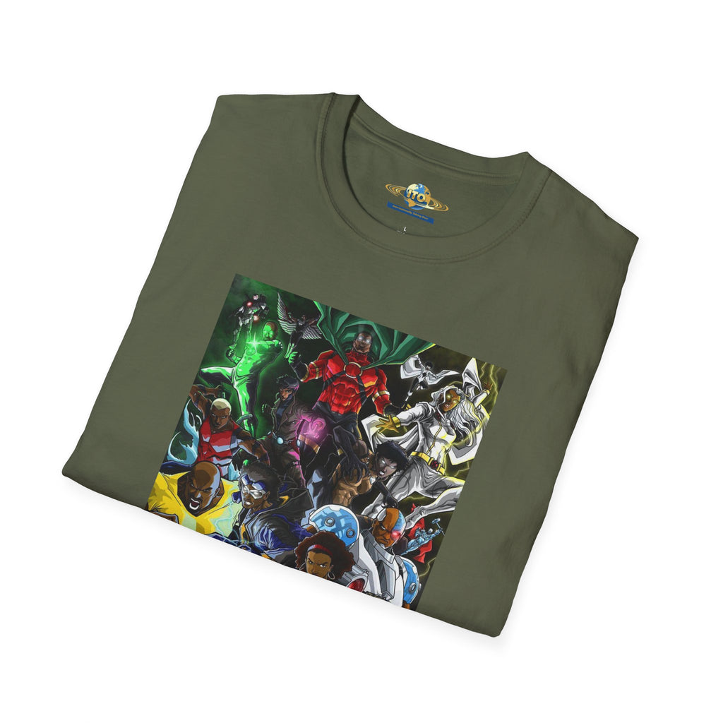 Anime Mecha Heroes T‑Shirt — Retro Sci‑Fi Robot Battle Graphic Tee