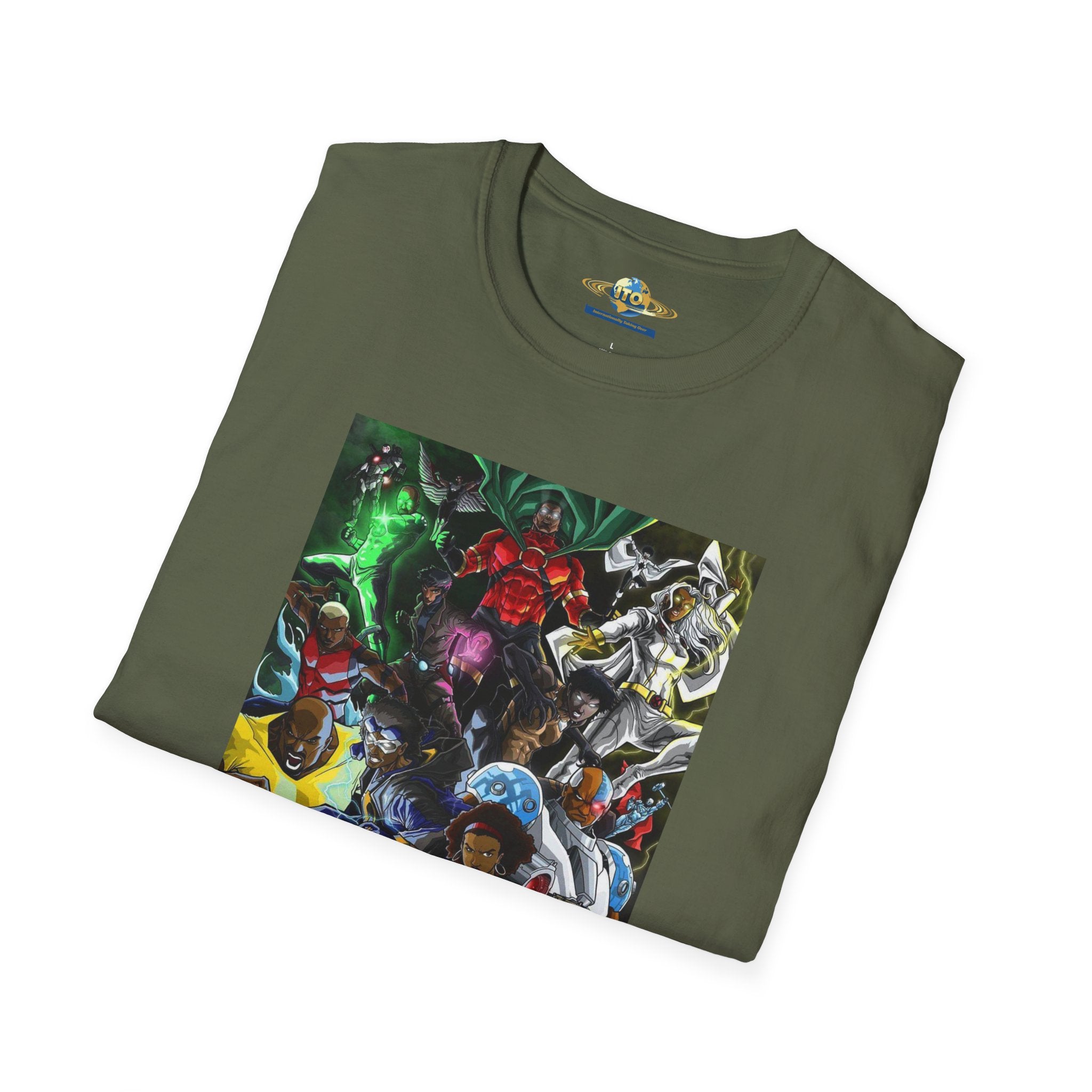 Anime Mecha Heroes T‑Shirt — Retro Sci‑Fi Robot Battle Graphic Tee