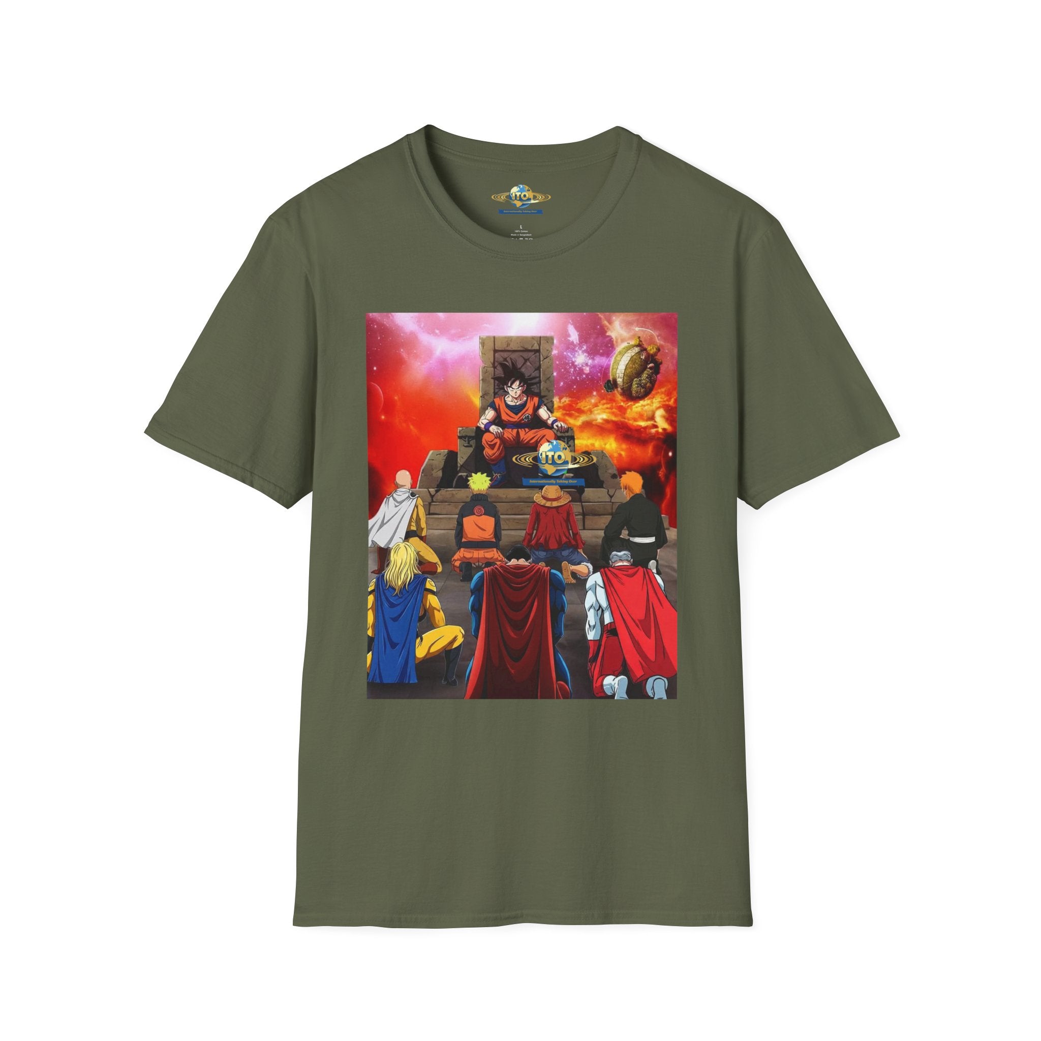 Anime Heroes Throne Graphic T-Shirt