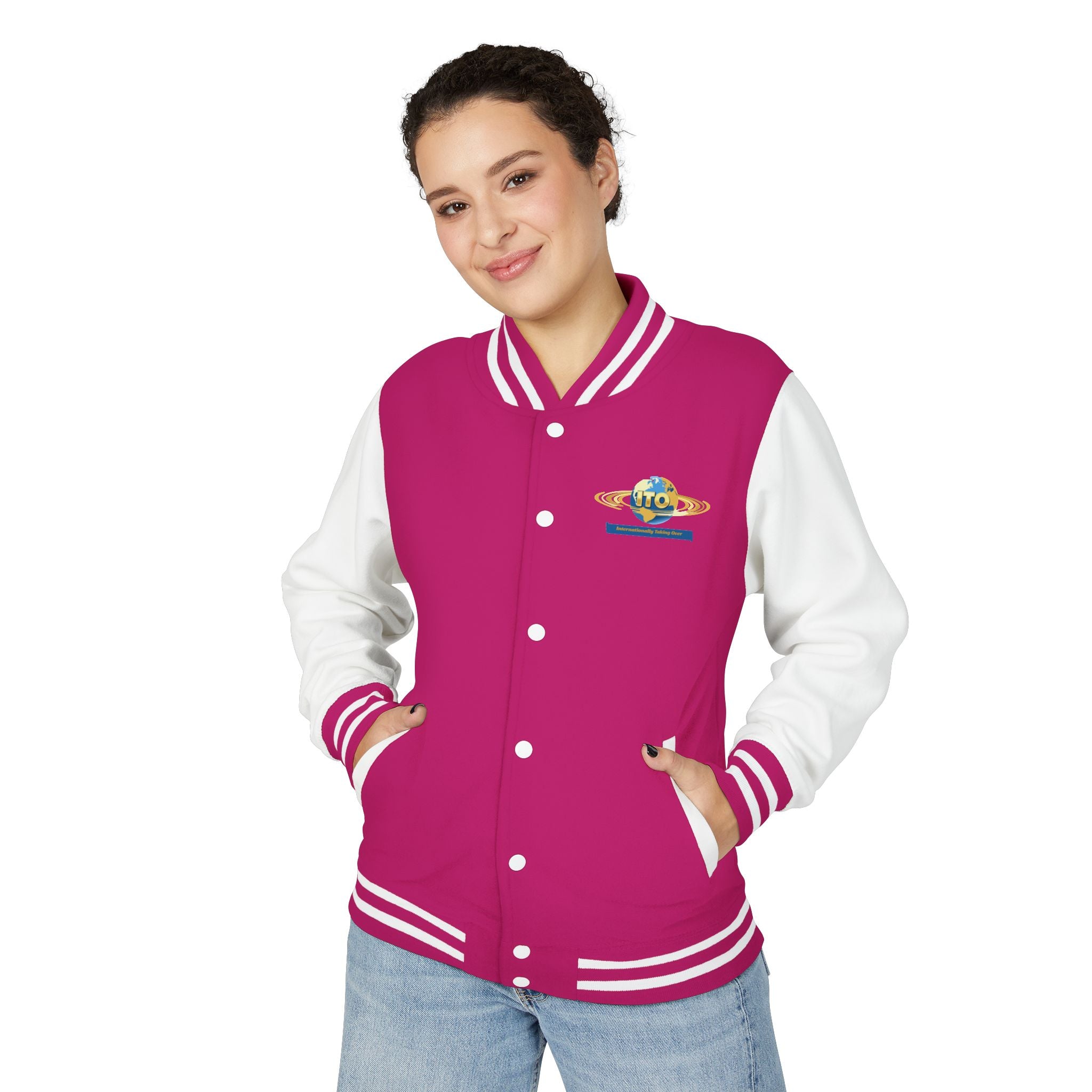 Letterman Jacket — UTO Interplanetary Travel Club Logo Varsity Jacket
