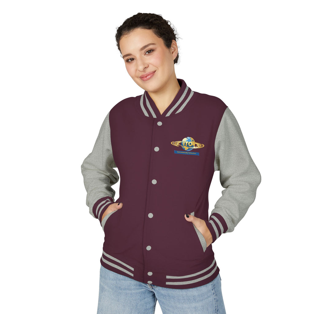 Letterman Jacket — UTO Interplanetary Travel Club Logo Varsity Jacket