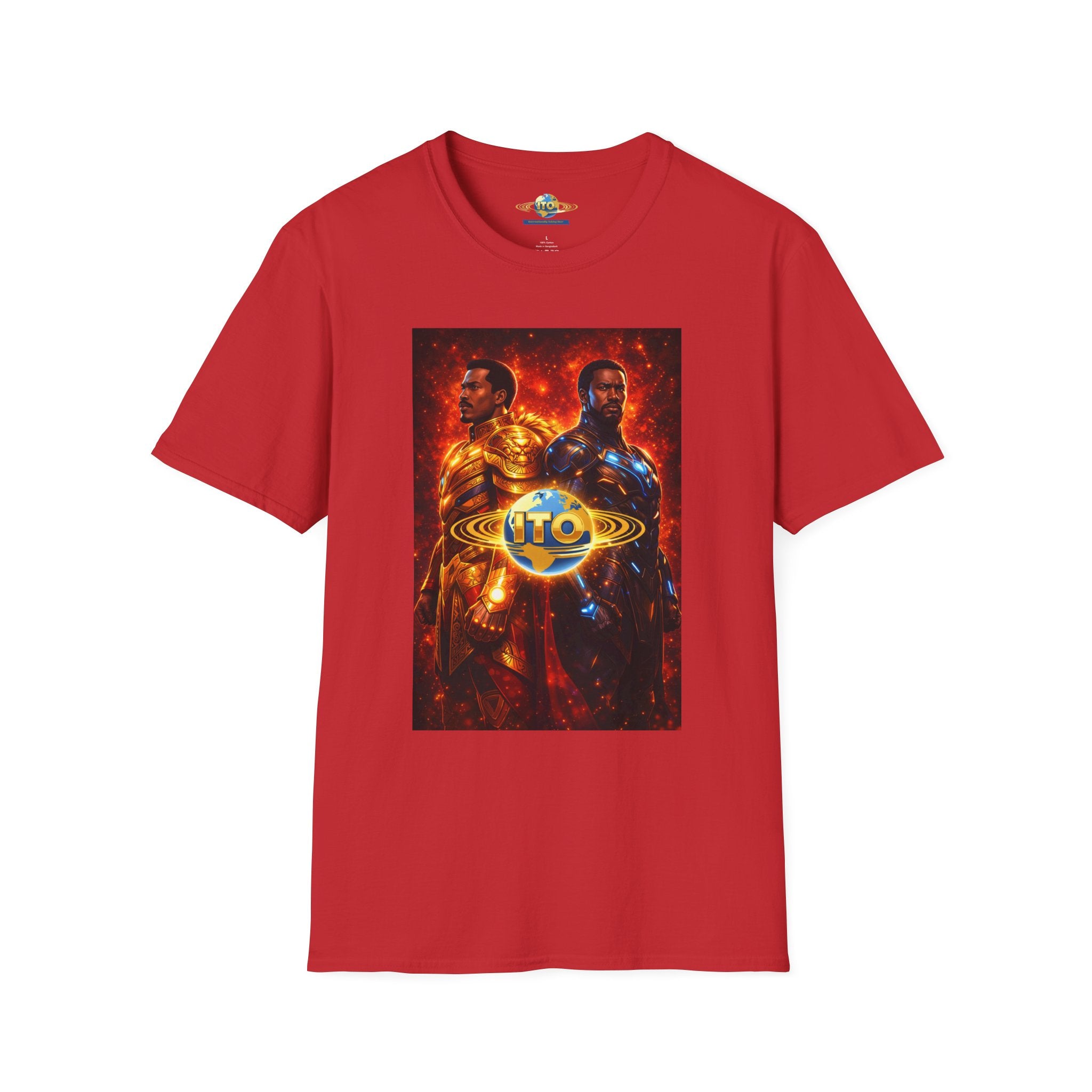 Champion vs Challenger Sci‑Fi Graphic T‑Shirt — Retro Space Emblem Poster