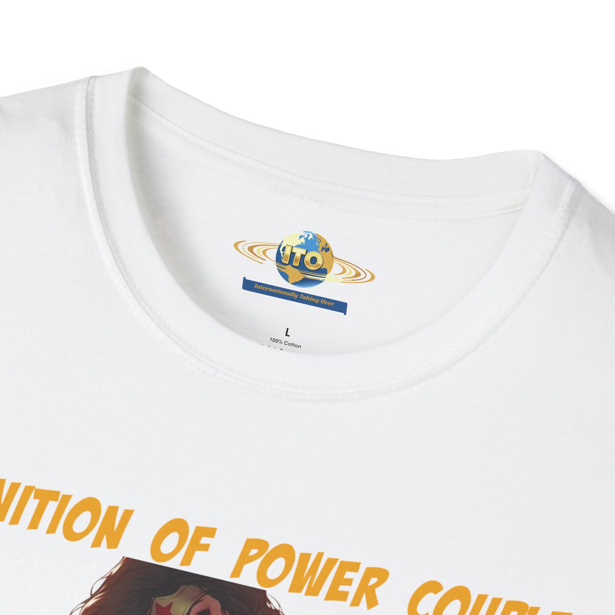 Power Couple Graphic T‑Shirt — 'Definition of Power Couple' Superhero Love Tee