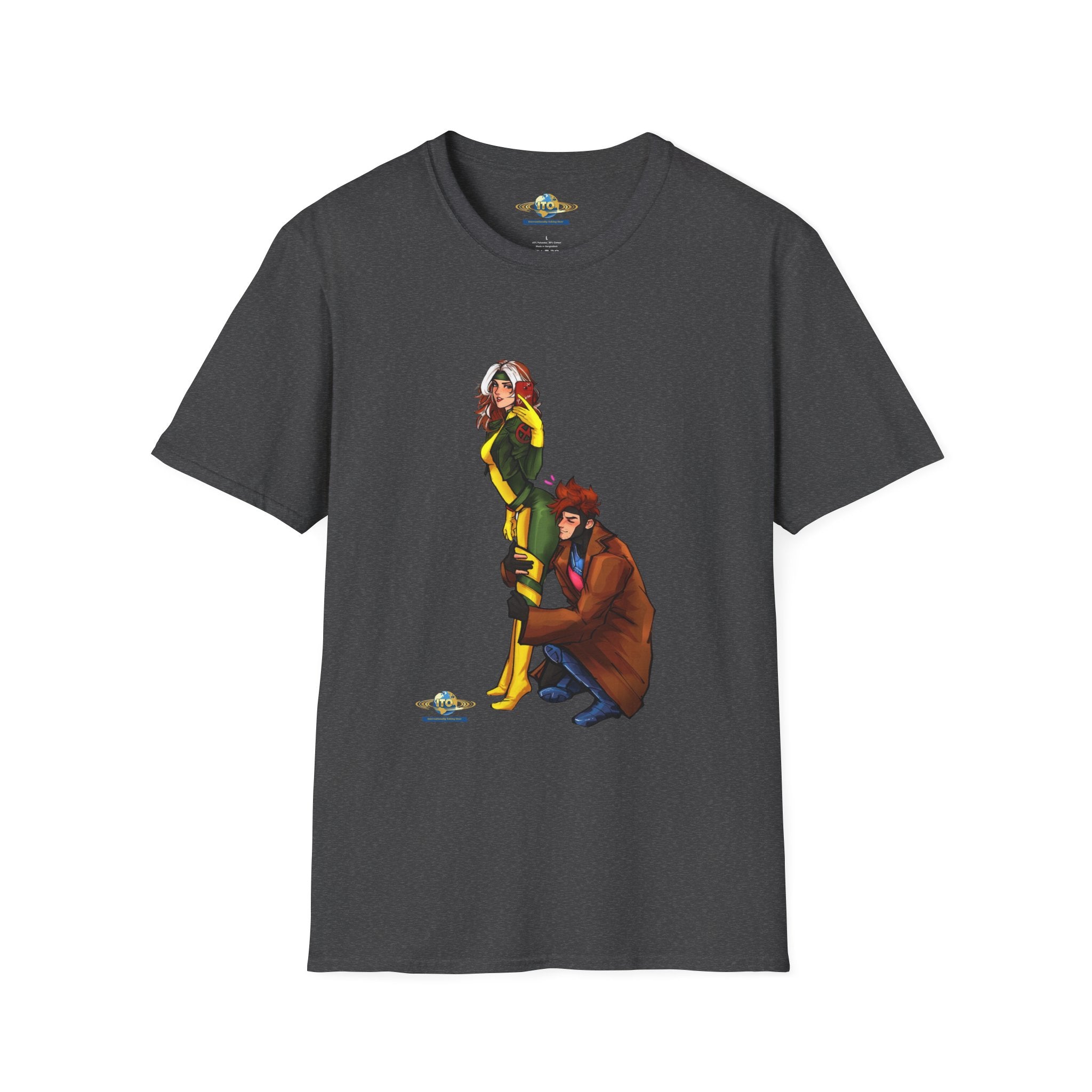 Gambit & Rogue Comic Art T-Shirt – Mutant Romance Graphic Tee