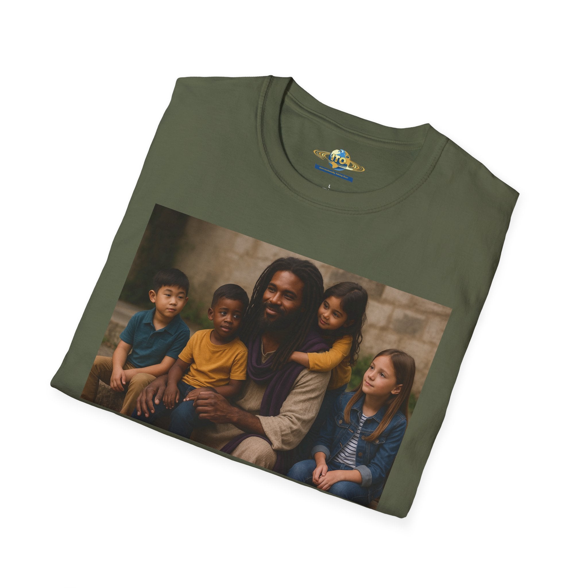 T-Shirt — Inspirational Jesus with Children Graphic Tee
