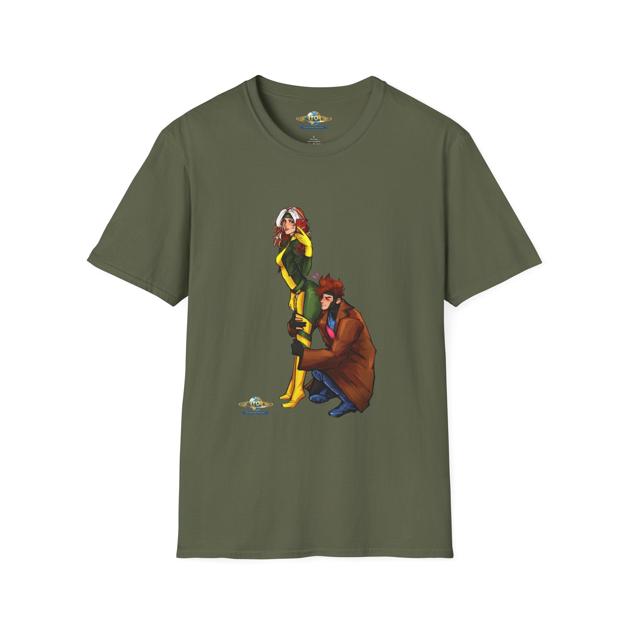 Gambit & Rogue Comic Art T-Shirt – Mutant Romance Graphic Tee
