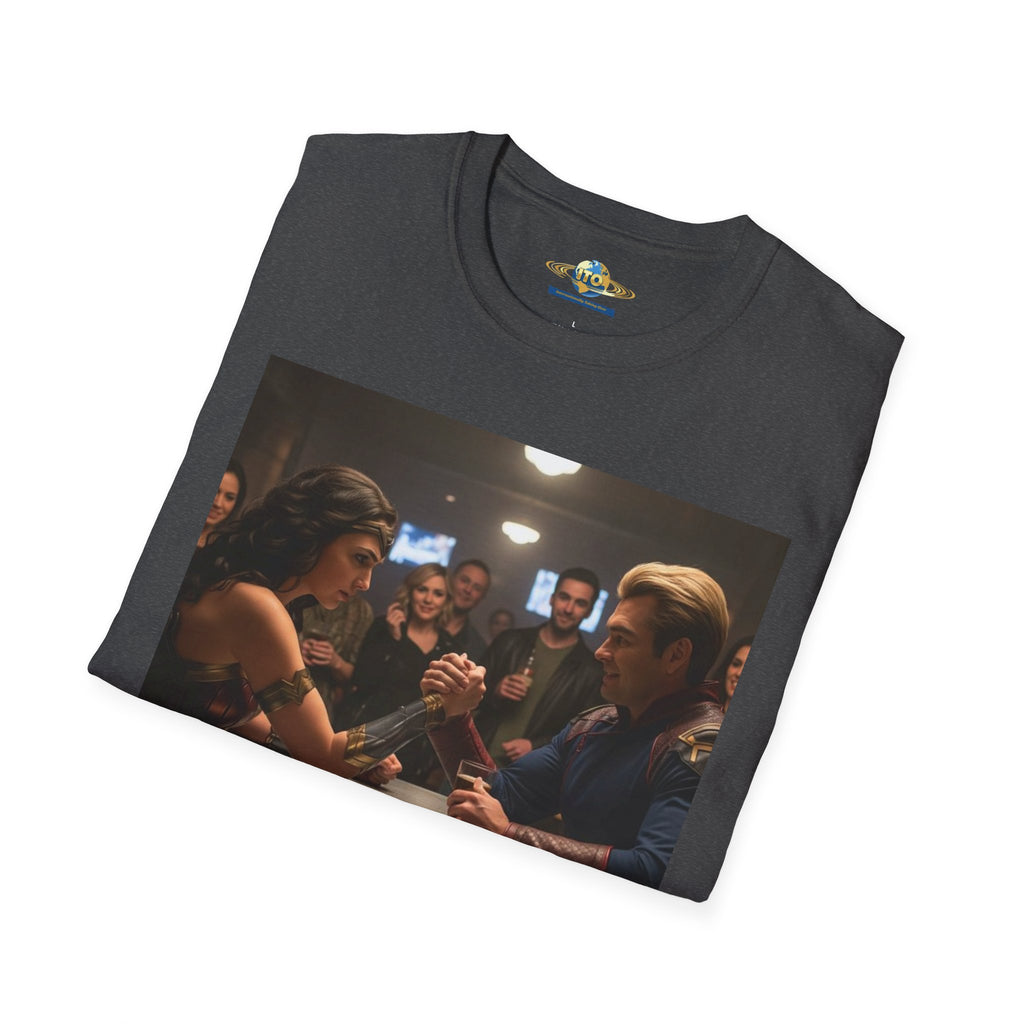 Arm Wrestling Photo T-Shirt – Vintage Barroom Match Graphic Tee