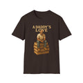Daddy's Love T-Shirt – Vintage Dad Sitting on Books Father’s Day Tee