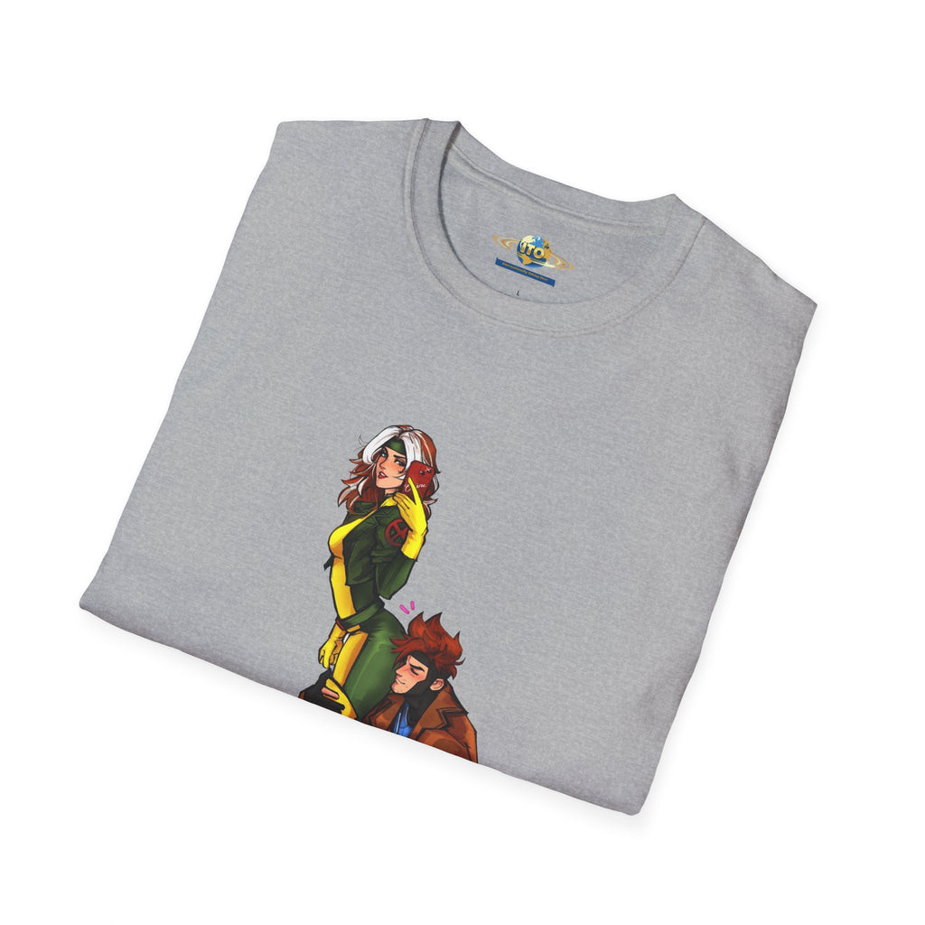 Gambit & Rogue Comic Art T-Shirt – Mutant Romance Graphic Tee