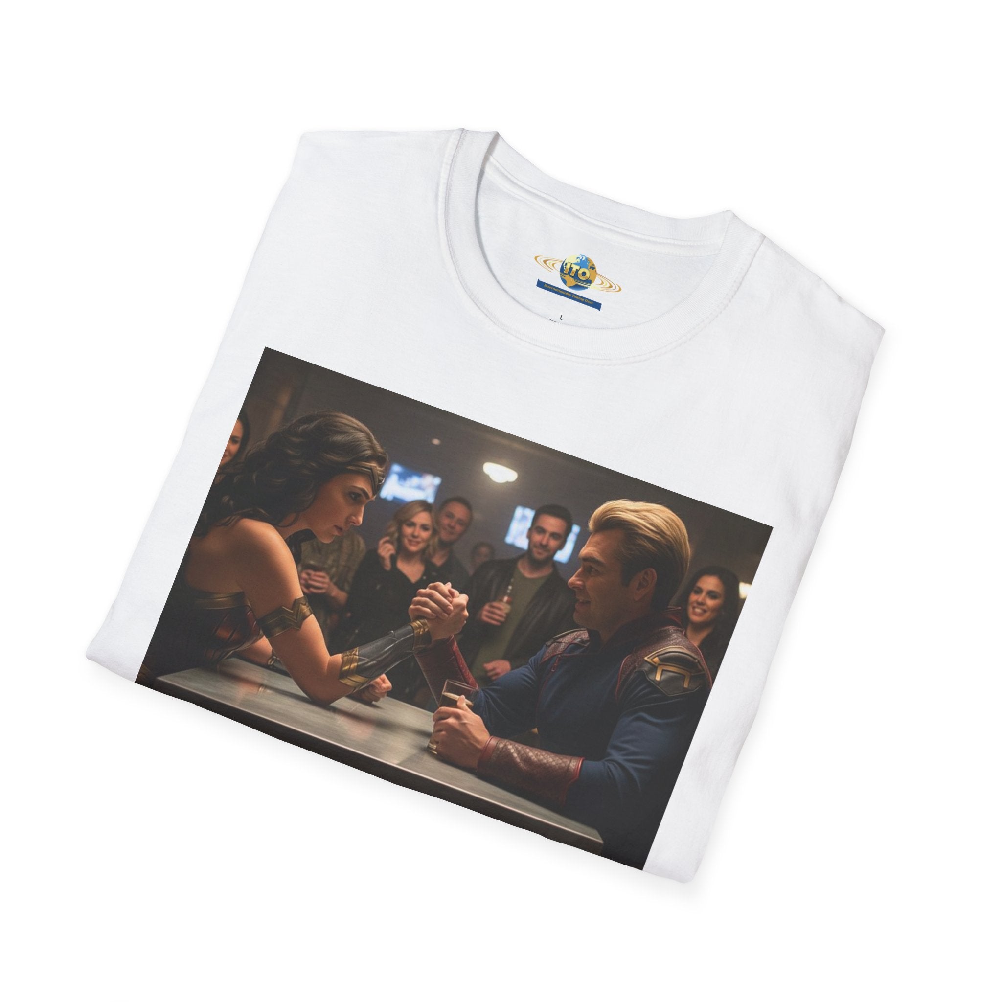 Arm Wrestling Scene Graphic T-Shirt