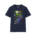 Superhero Clash T-Shirt — Epic Superman vs Hulk Battle Graphic Tee