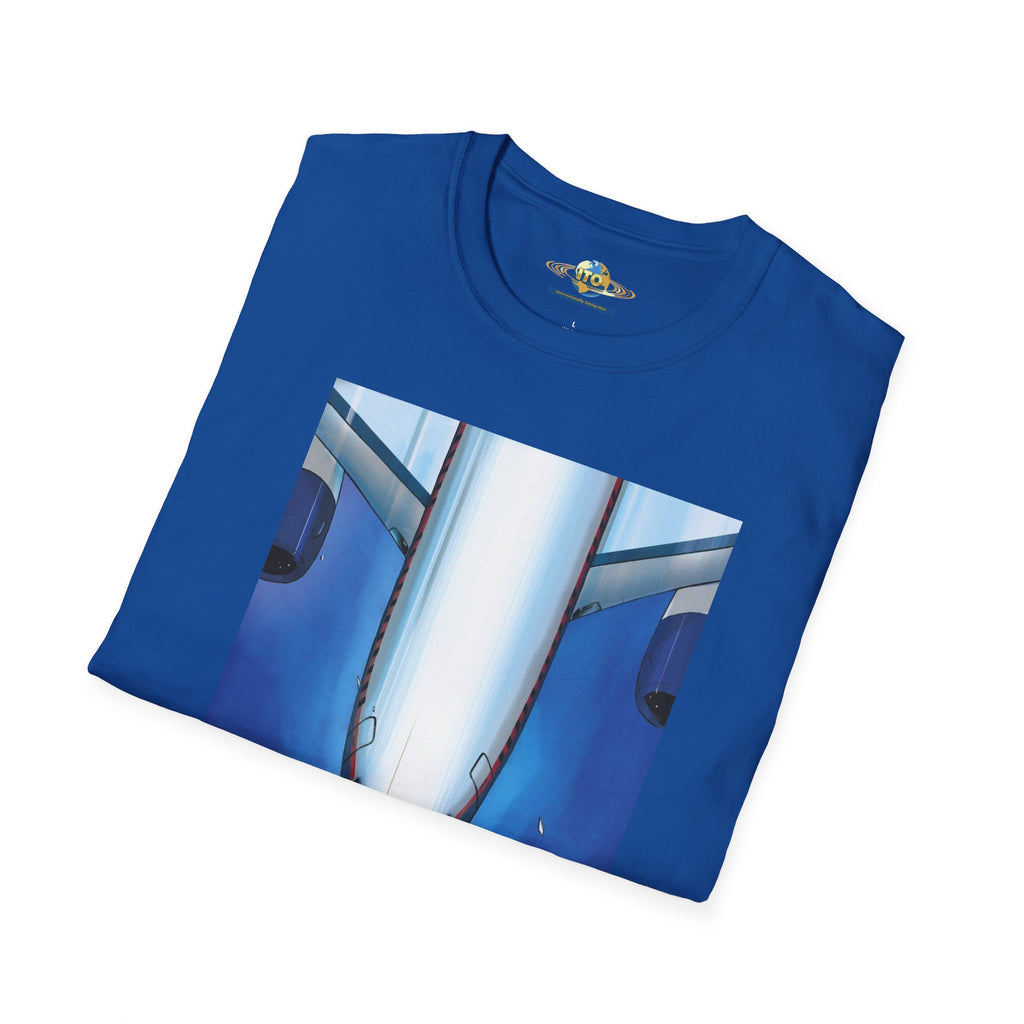 Airplane Nose Dive Graphic T-Shirt — Surreal Runway & Pilot Design