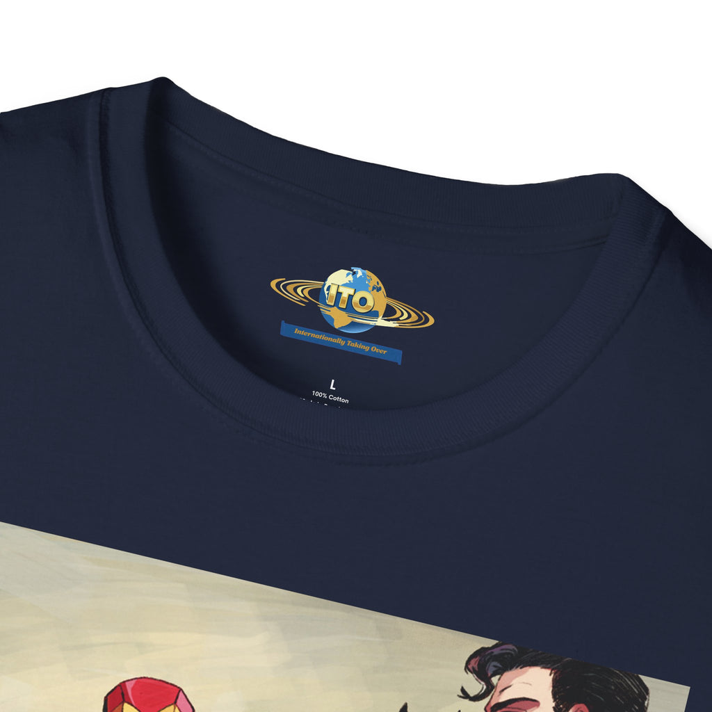 God vs God Arm wrestle  Unisex Softstyle T-Shirt