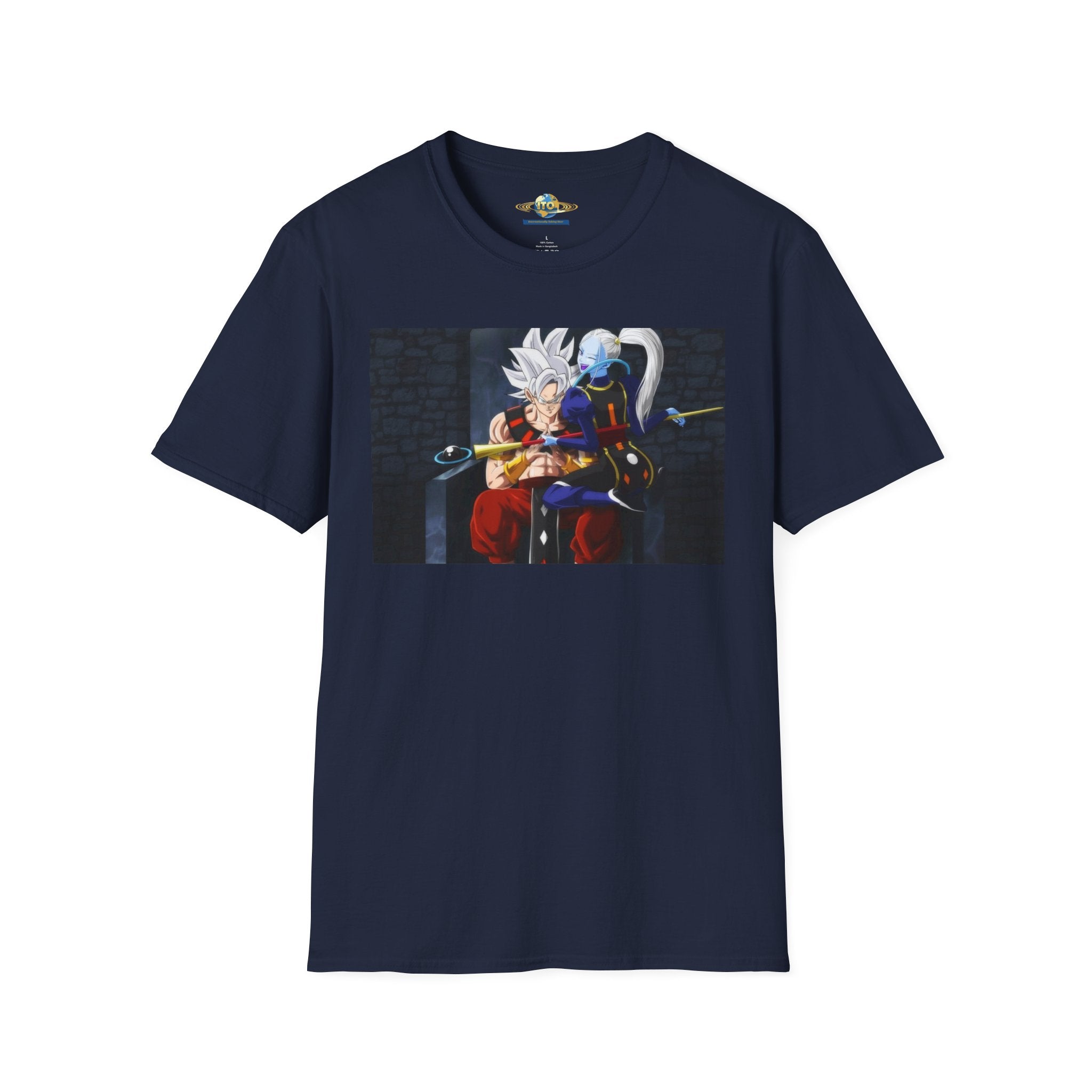 Anime Character Portrait Tee — Father and Child Illustration T-Shirt